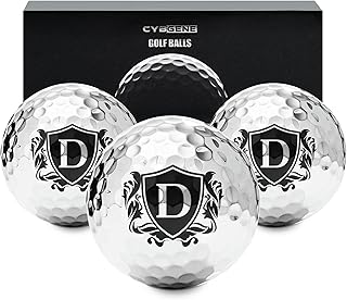 Personalized Golf Balls for Men, Unique Golf Gifts, Cool Accessories for Golfers, Golf Lovers, for Birthday and Christmas, Silver