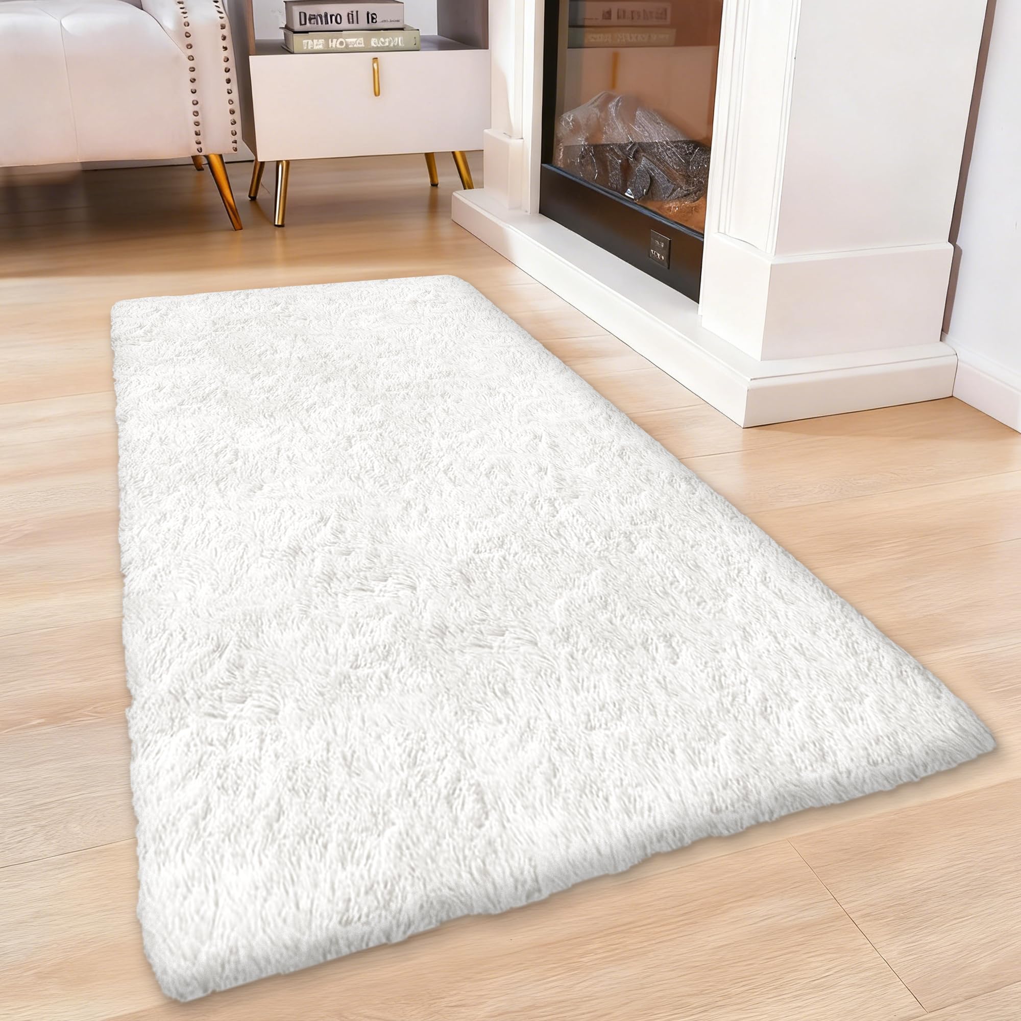Tappeto in finta pelliccia, 210 x 290 cm, morbido, per soggiorno, camera da letto, arredamento moderno per la casa, elegante, design antiscivolo, facile da pulire