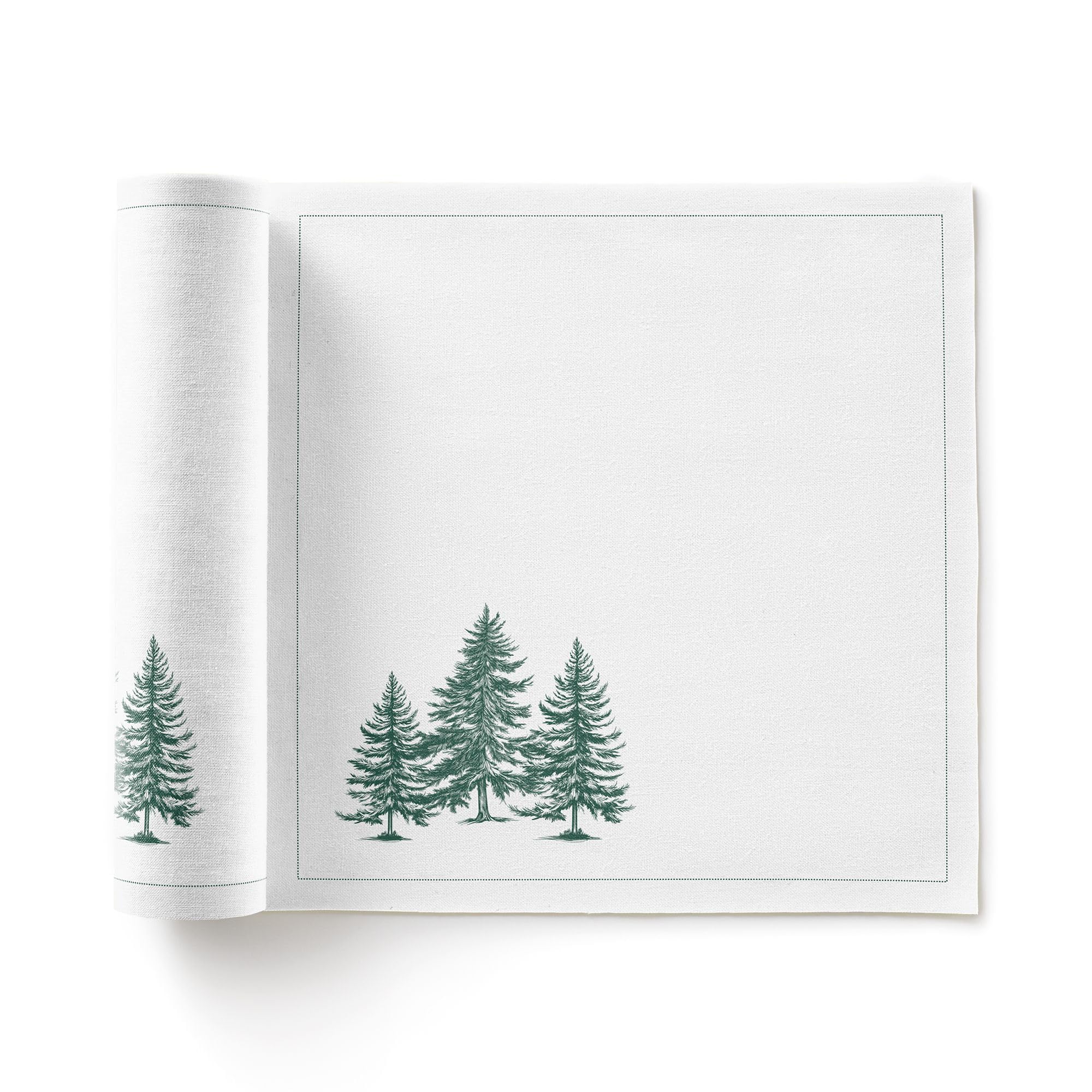 MY DRAP Cotton Luncheon Napkins - Forest Xmas (7.8 x 7.8 in - 12 Per Roll) Christmas, Holiday Napkins