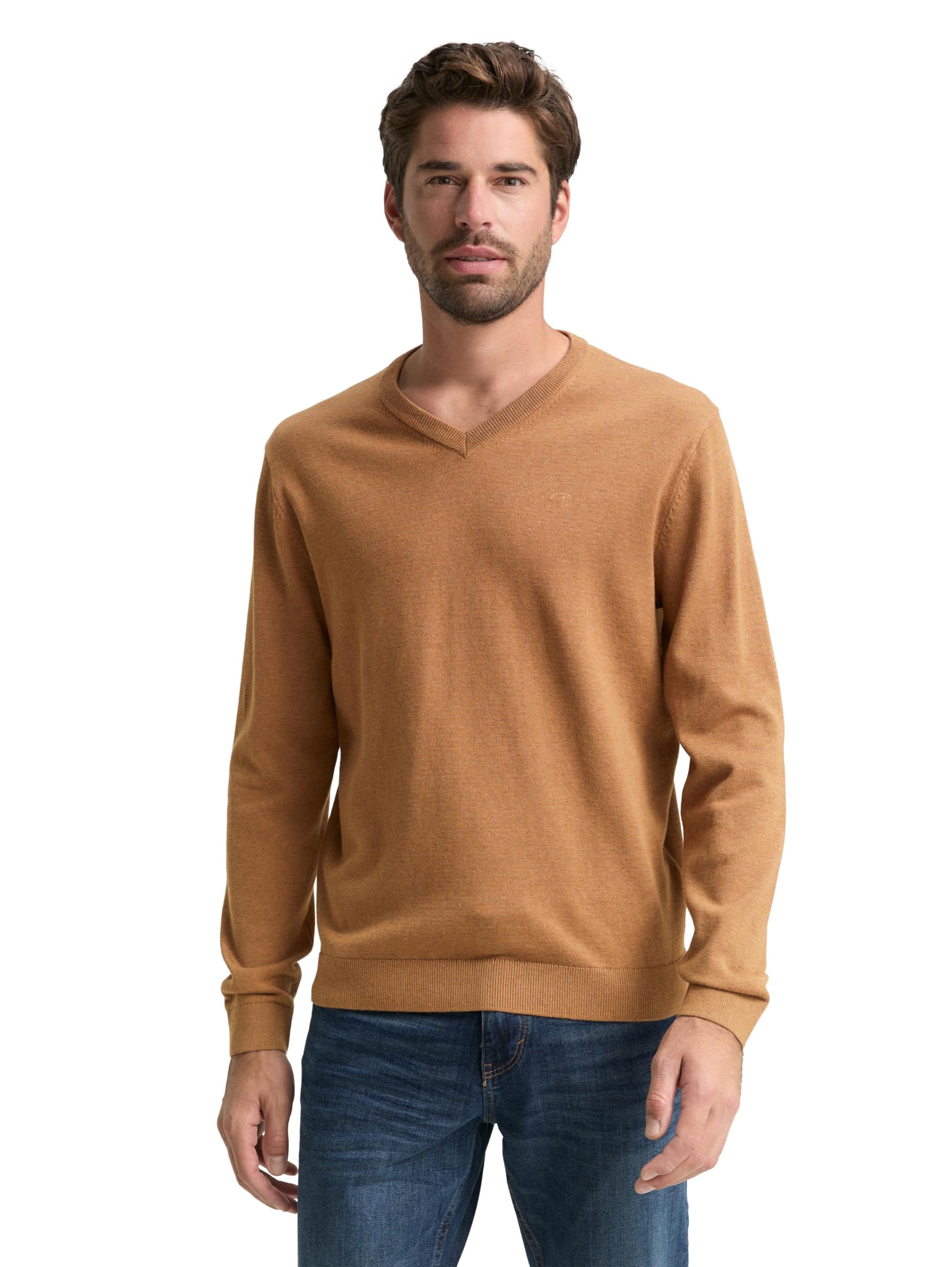 TOM TAILOR Herren 1039811 Strickpullover mit V-Ausschnitt