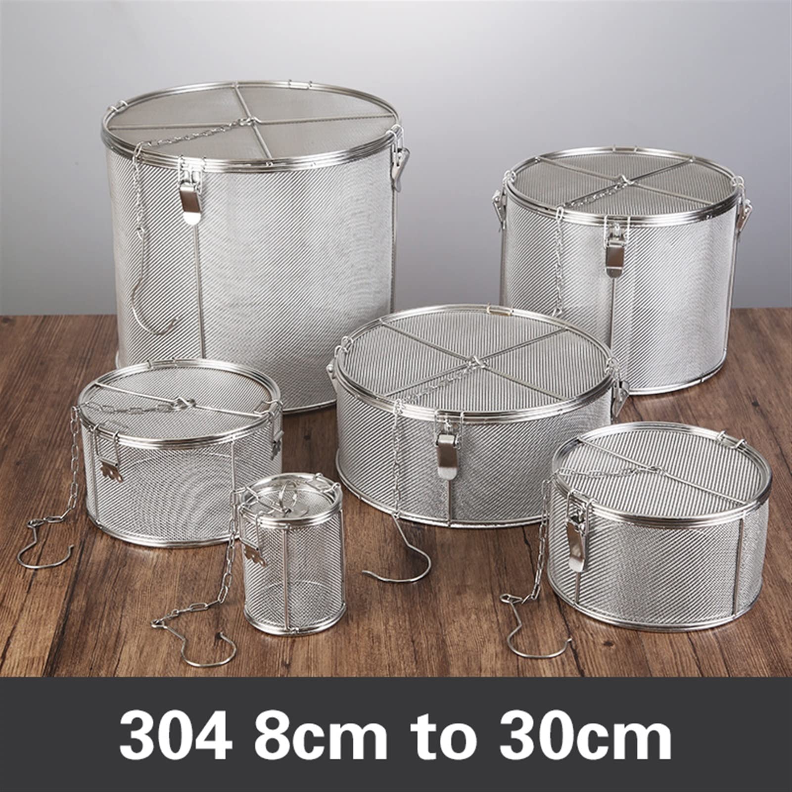 Sac d'assaisonnement en acier inoxydable 304, trou rond, saveur de soupe de sauce, boîte à épices, panier de saumure, Pot chaud, séparation des scories, passoire
