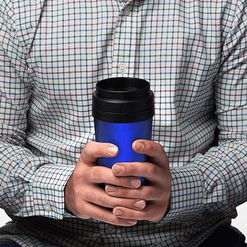 Miniatura 50 de Tazas de viaje de acero inoxidable con aislamiento personalizado, 16 onzas, juego de 50, paquete personalizado a granel, perfectas para café helado