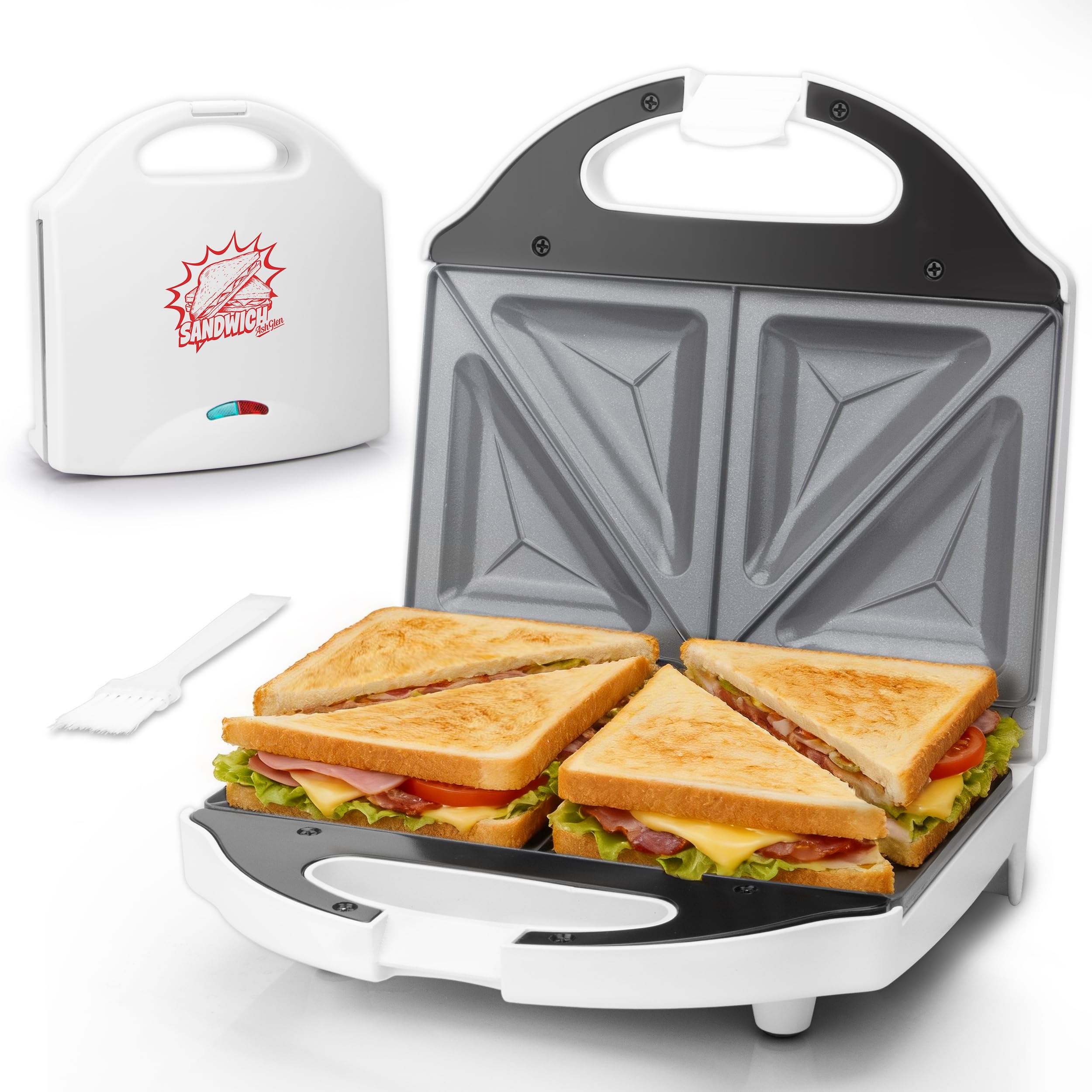 Amazon.com: AshGlen Ceramic Breakfast Sandwich Maker Press 2