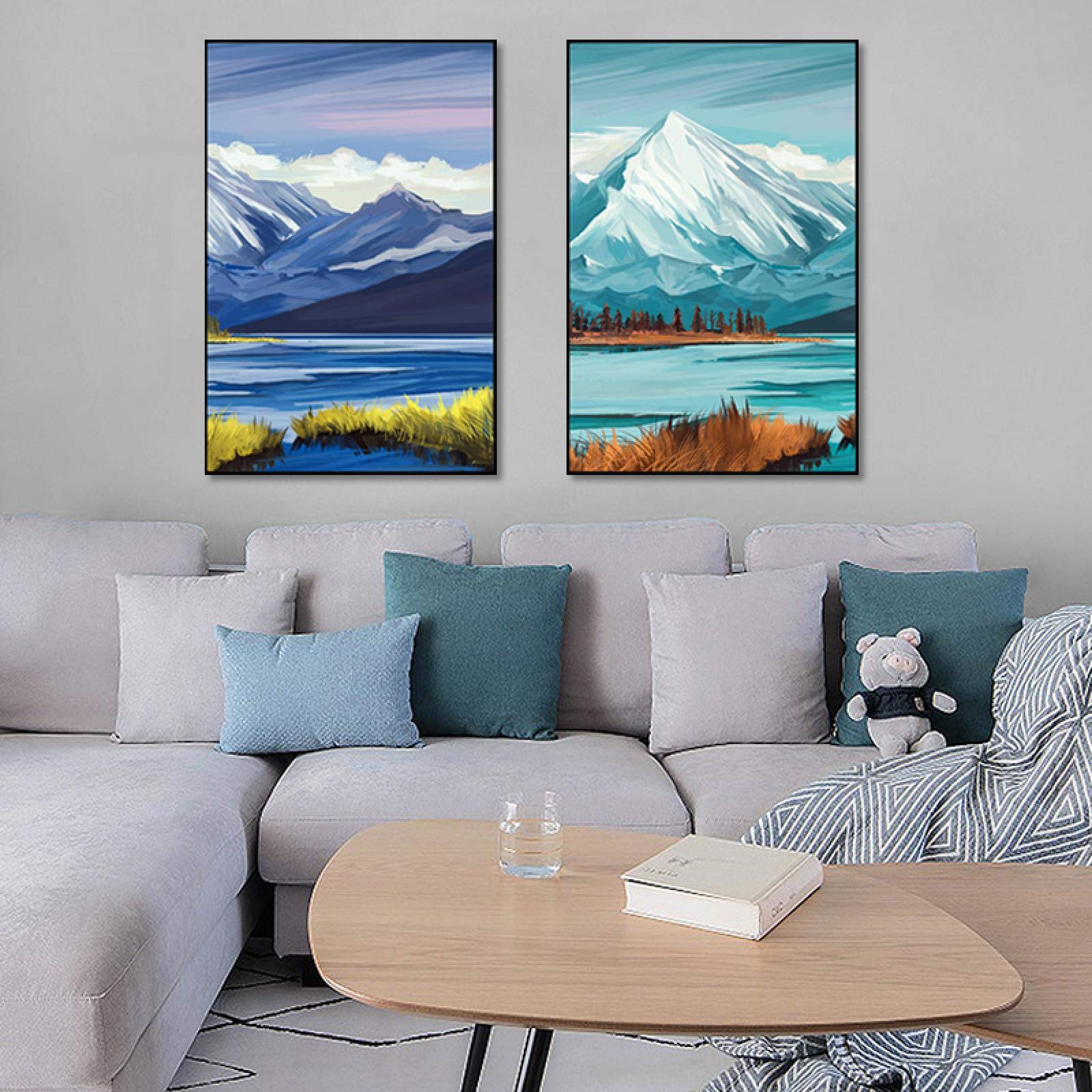 Toile affiche paysage abstrait moderne impression haute définition - 6