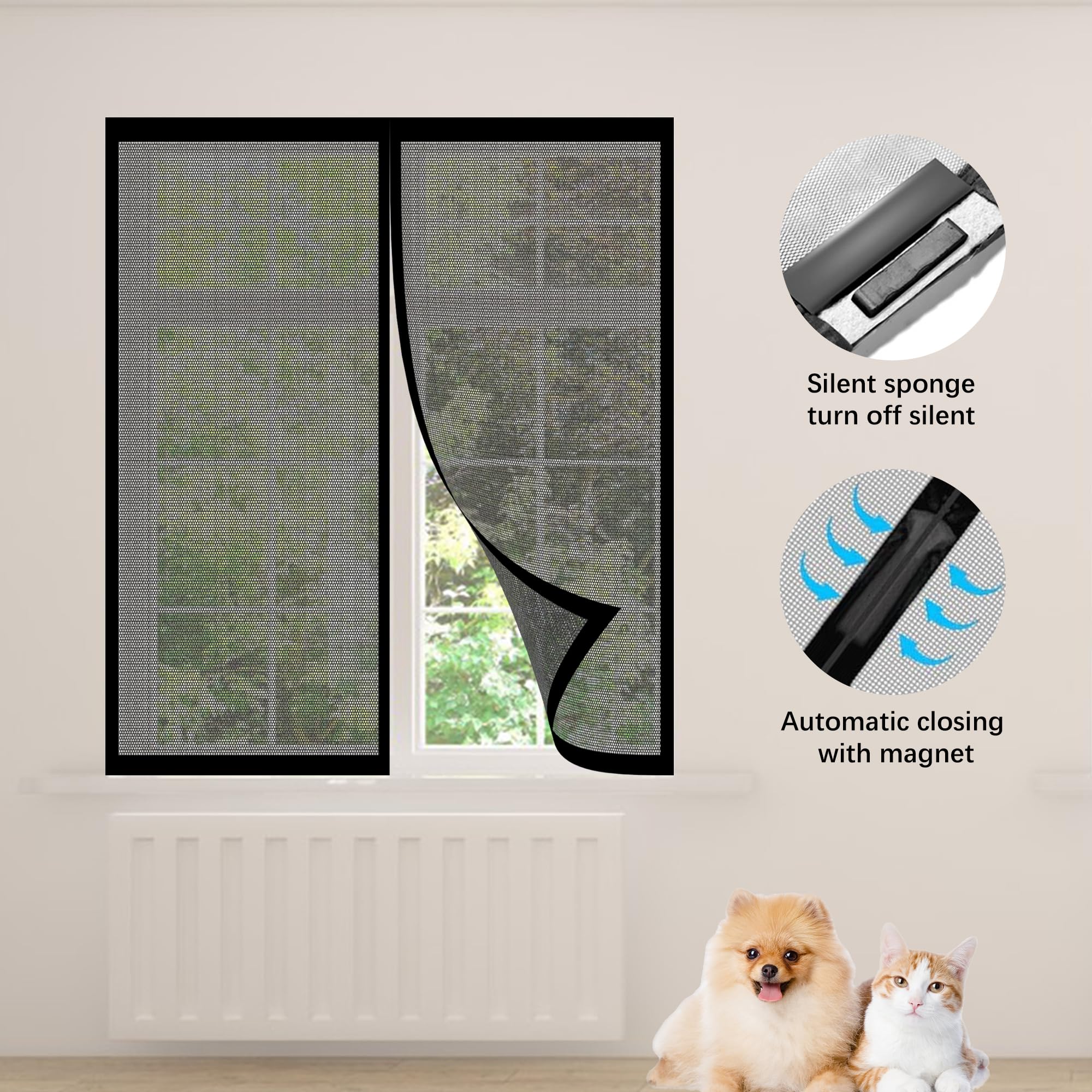 ウィンページ Amazon | フライスクリーン Windows用 磁気 195 x 72cm 磁気フライ