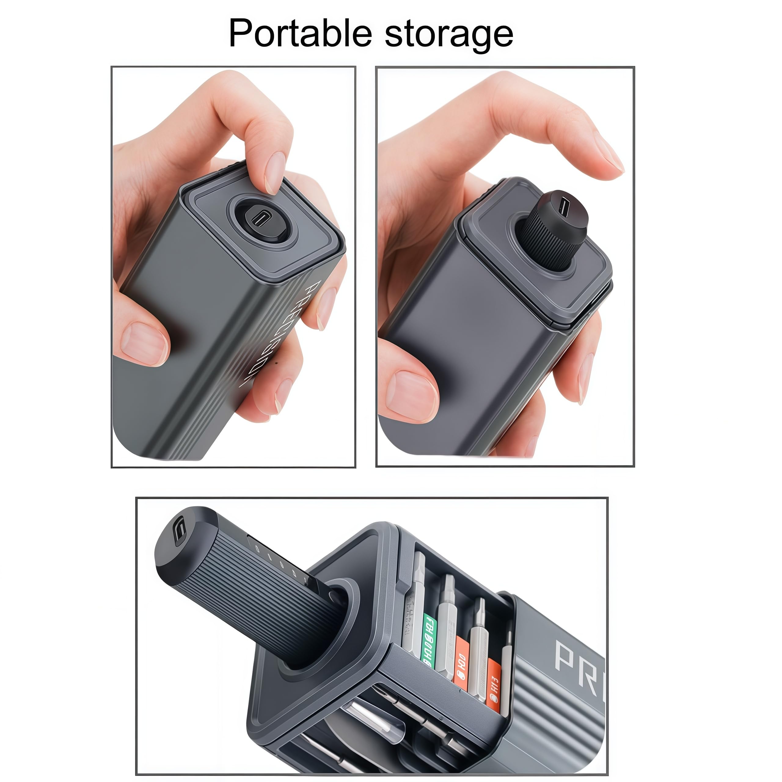 Ultra Mini cacciavite elettrico, avvitatore senza fili, max 0,6 N.m, 52 punte magnetiche, esagonale 5/32 pollici, archiviazione magnetica, strumento di riparazione per elettronica, fotocamera