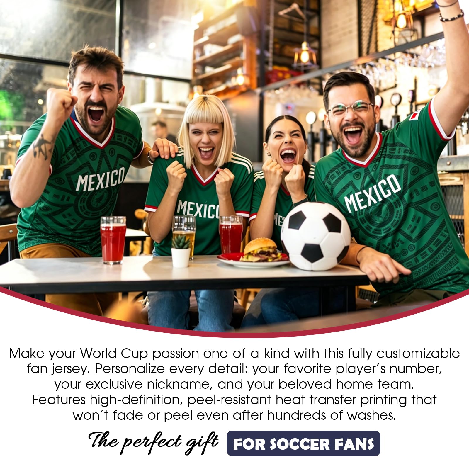 Genérico Camiseta de fútbol Personalizada, Camiseta de fútbol Nacional Personalizada con Nombre/número, Regalo Personalizado para fanáticos de Camisetas para Hombres, Mujeres y jóvenes