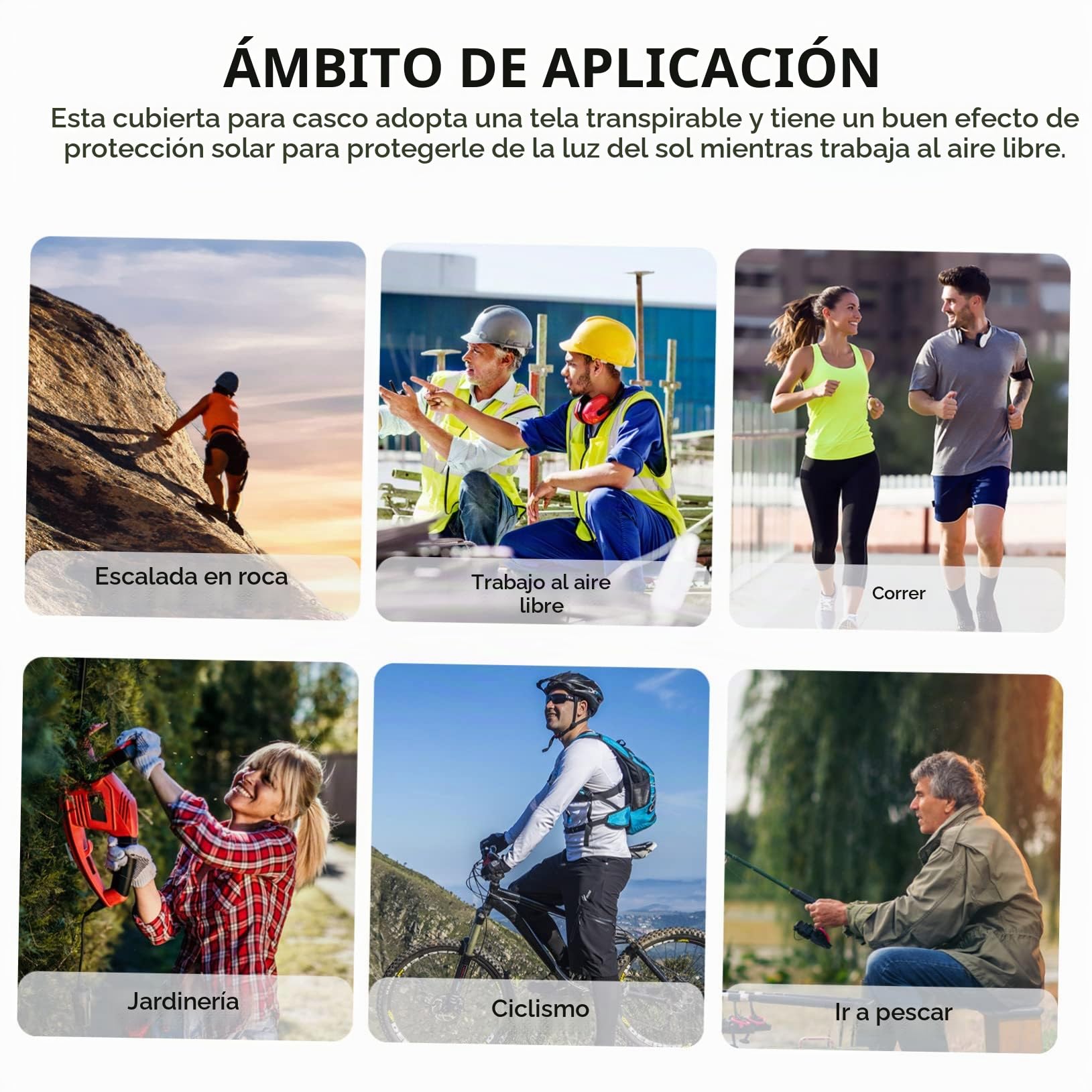 ULTECHNOVO Cubierta para Casco con Visera de ala Completa y Protección Solar Reflectante para Cuello – UV-Blocking for Outdoor Construction Work, Maintenance & Rail Jobs – for Workers in Hot Climates