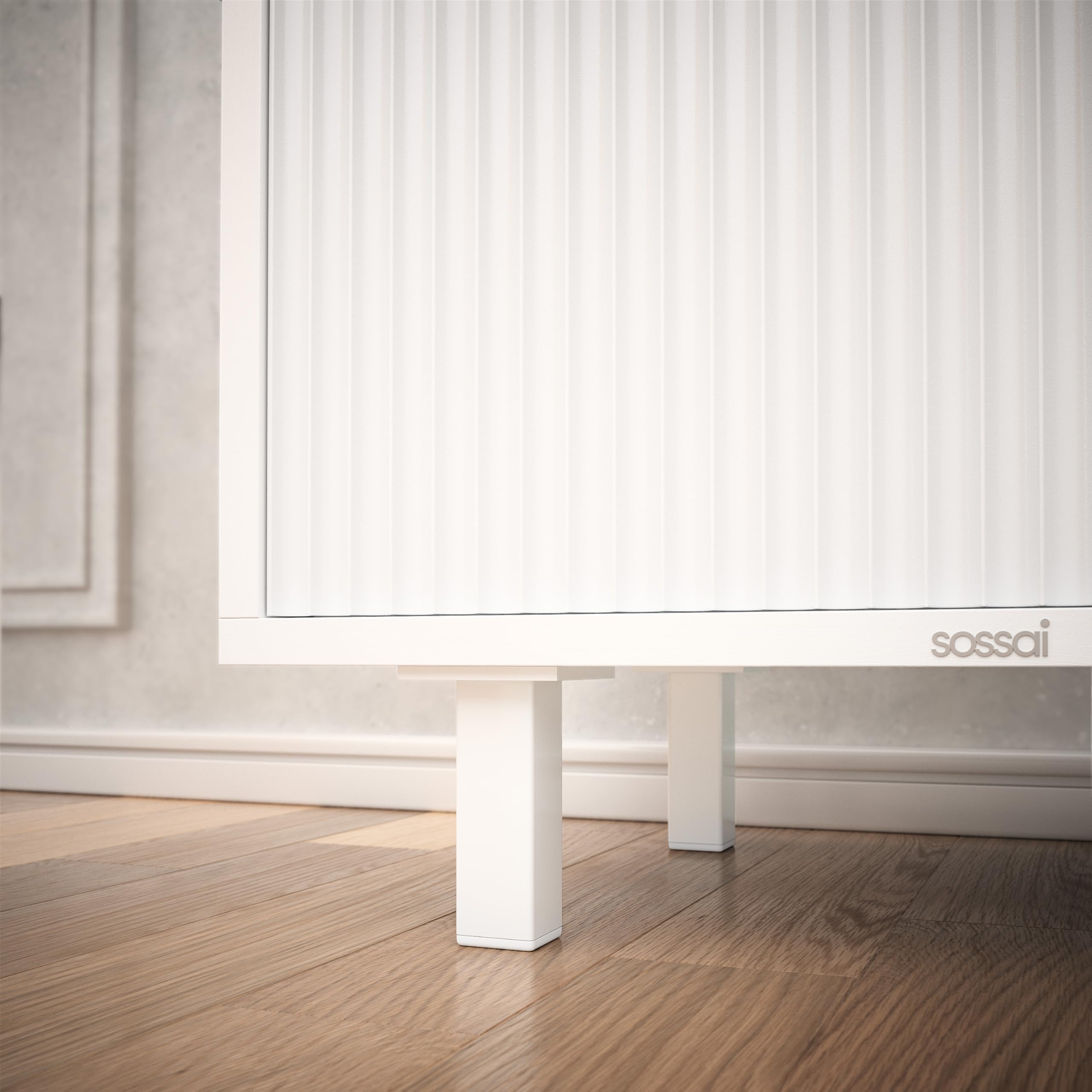 sossai® Exklusiv small - Aluminium meubelpoten | E3MF | Set van 4 | Hoogte: 150 mm | Kleur: zwart mat