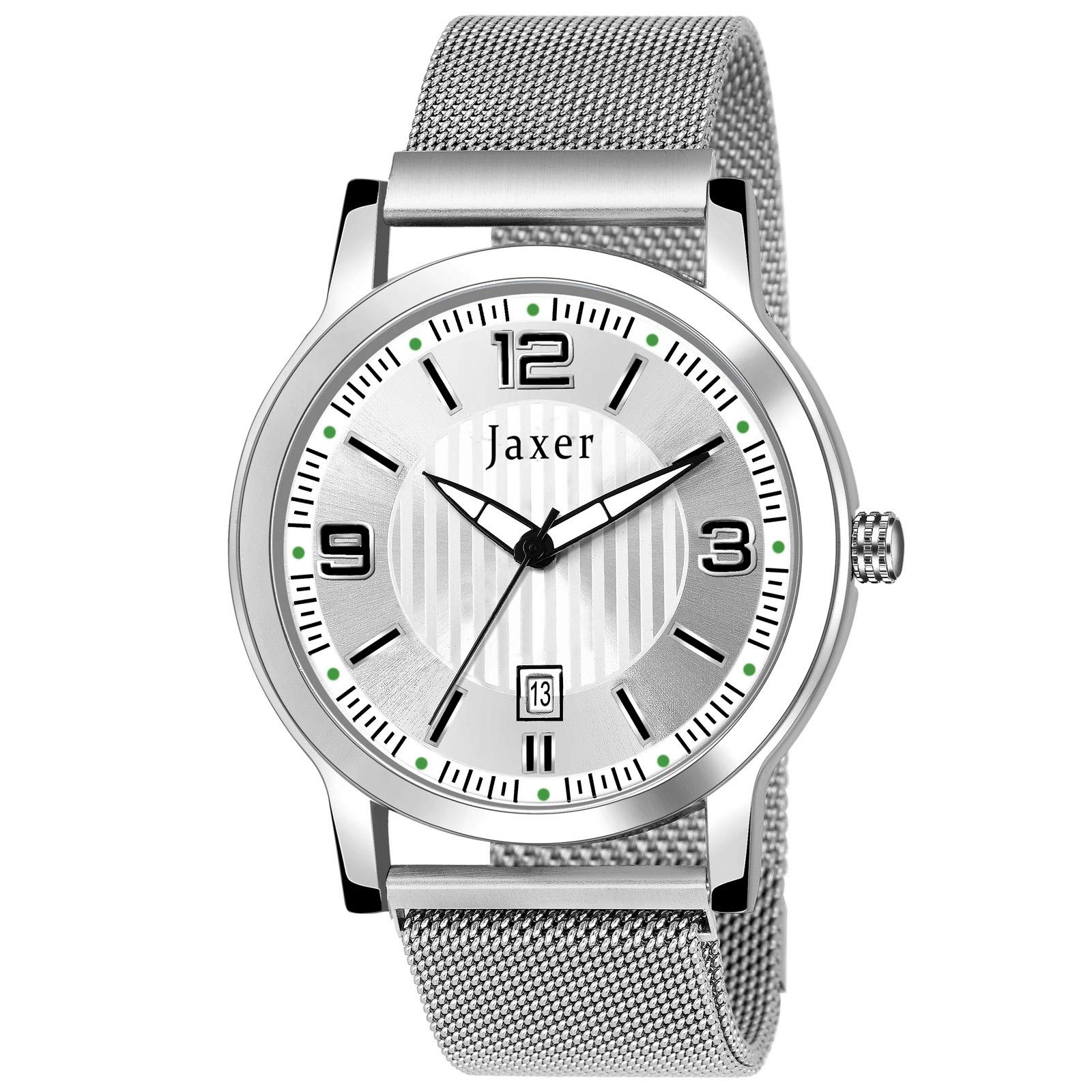 Jaxer Date Feature Analogue Men Watch (Silver Dial Silver Colored Chain) (B08QM6SLY6) Amazon Price History, Amazon Price Tracker