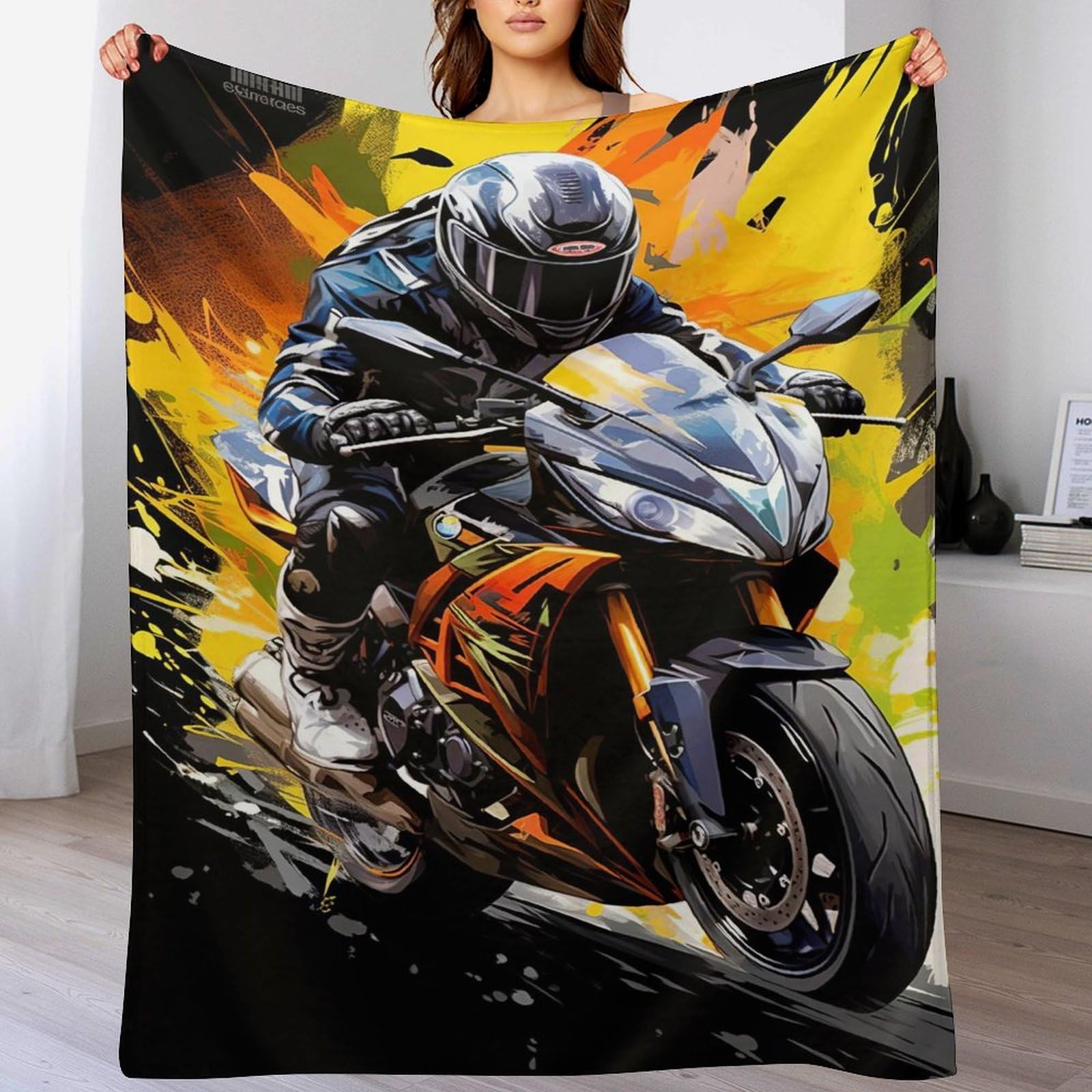 Manta de franela para moto hipoalergénica que soluciona las noches frías de niños y adultos