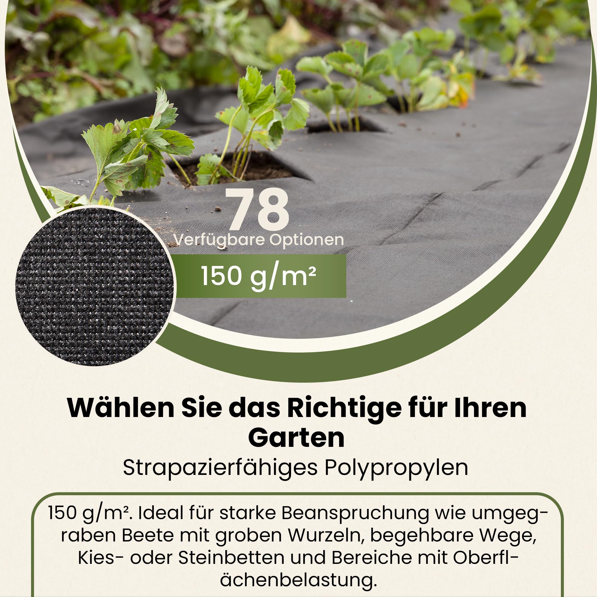 GARDENIX Unkrautvlies 30m² (0.6m x 50m) - Wasserdurchlässig 150g/m² - Schwarz UV-beständig Folie Vlies Hochbeet, Unkrautschutzfolie, Gartenflies, Beetfolie Pflanzfolie