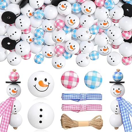 180 Pcs Christmas Snowman Bead Kit
