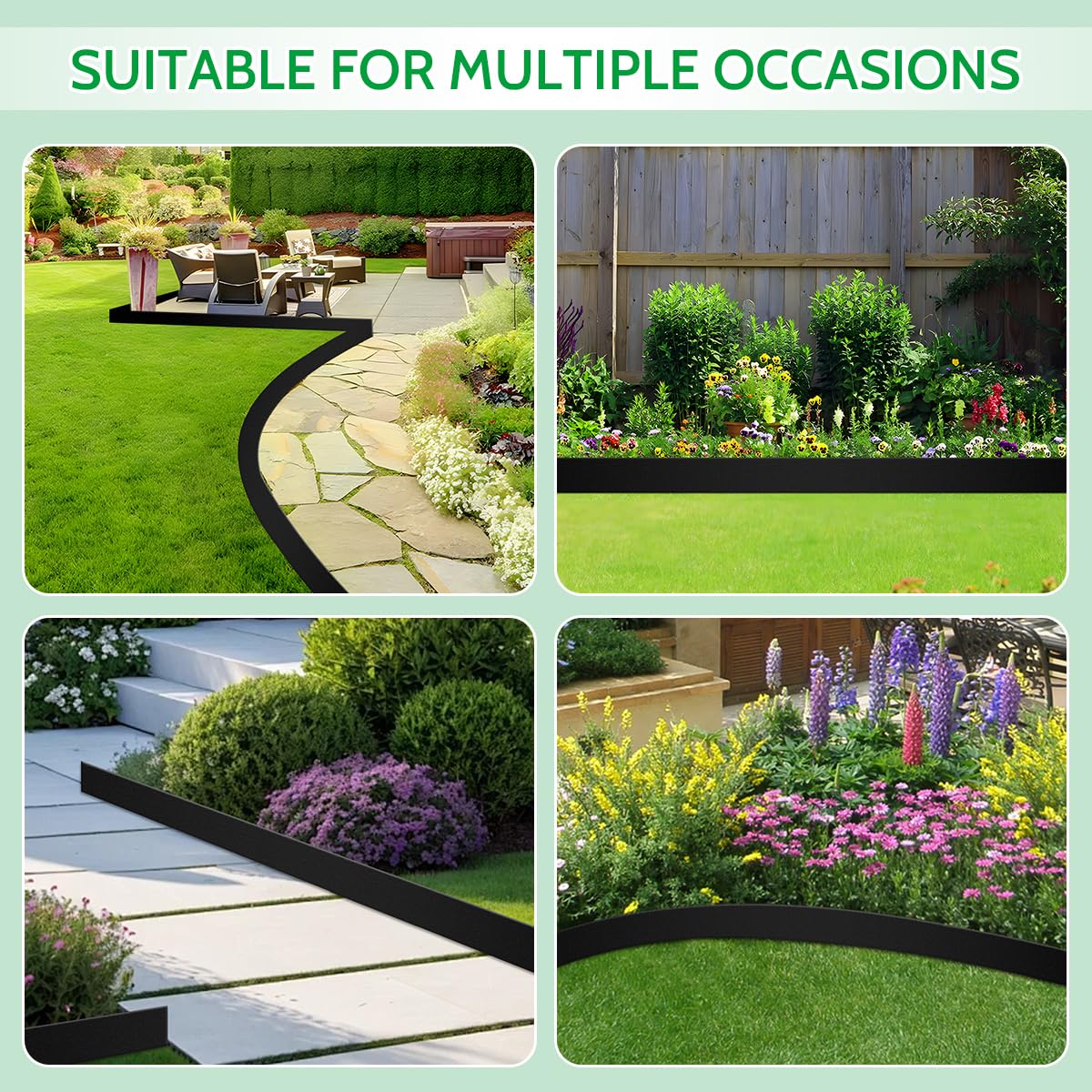 Amazon.com : 40 FT Landscape Edging No Dig [Extra Tall 4 Inch High