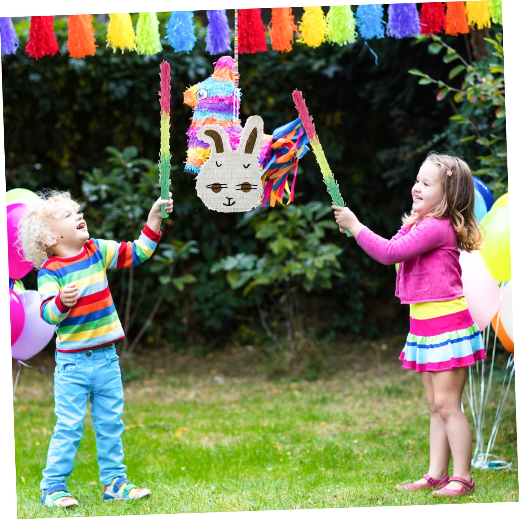 1set Pentolaccia Colorata Per Ragazzo Ragazza Completo Di Maschera e Per Feste Di Compleanno Pasqua e Giochi Di Carnevale Decorazioni Per Eventi Divertenti