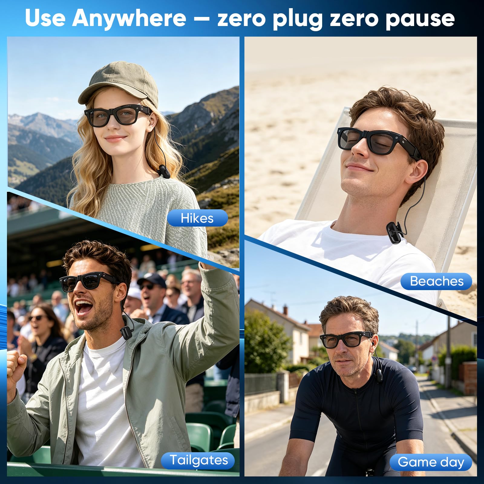 Caricabatterie portatile con batteria per occhiali intelligenti Meta-RayBan, Powerbank magnetico per Meta 1a e 2a generazione, compatibile con Head-Liner Way-farer Sky-ler (batteria singola