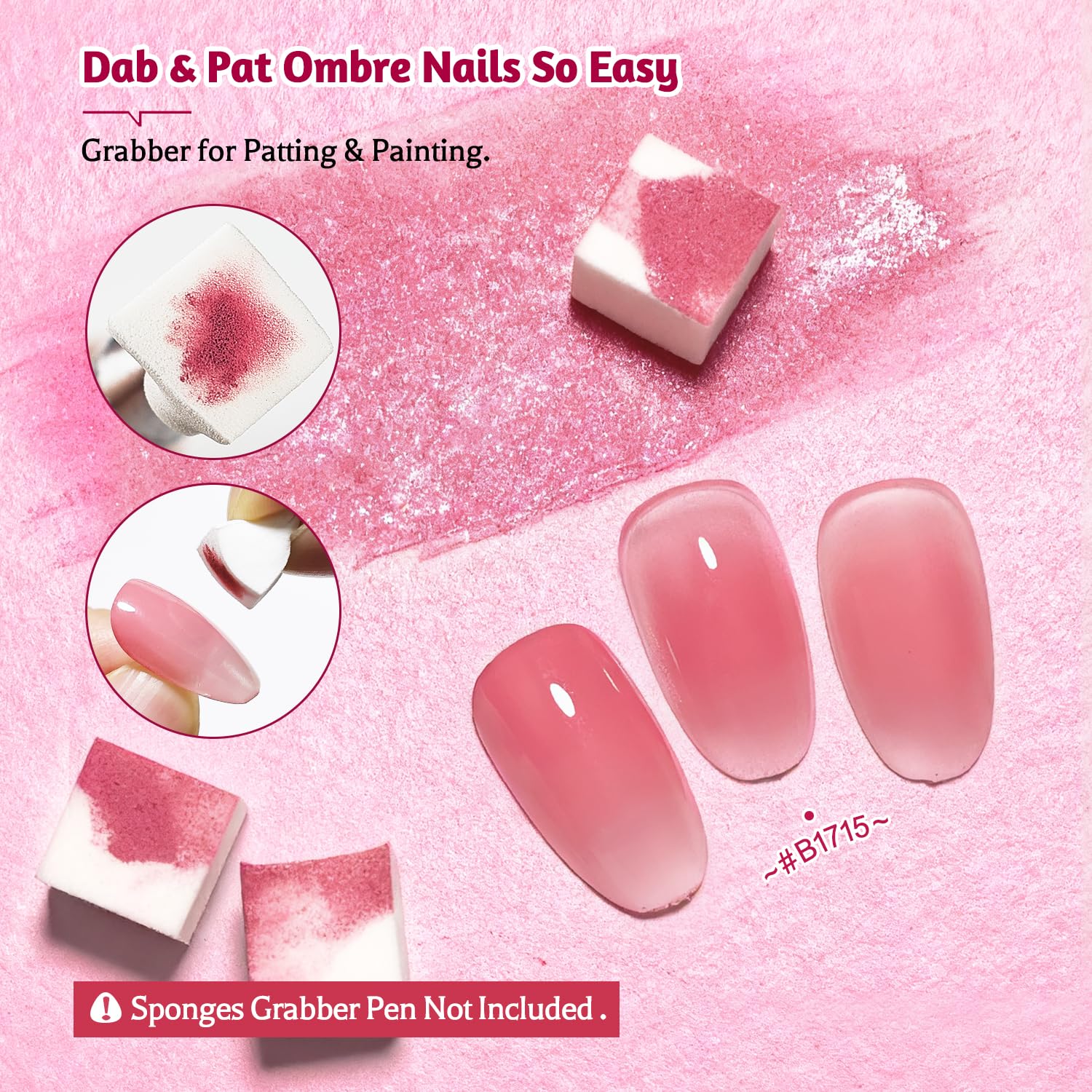 JODSONE 9 couleurs Pat Painting Gradient Blush Effect Gel vernis à ongles Set Painting Nail Art Design Gel pour salon de manucure