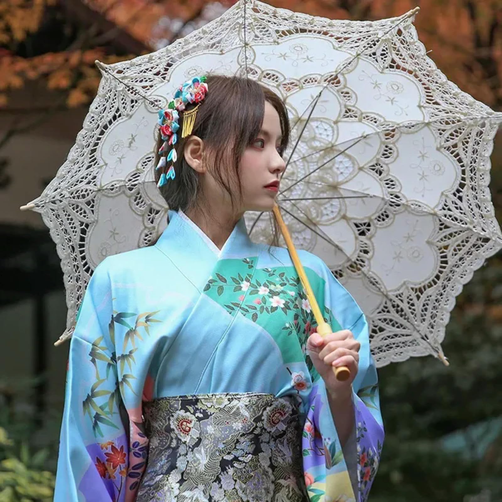 Amazon.com: JIMINISO Japanese Style Streetwear Kimono Women's Formal Dress  Flower Bathrobe Photography Photo Traditional Geisha Clothes, 9PcSet,  Lakeblue : Clothing, Shoes & Jewelry