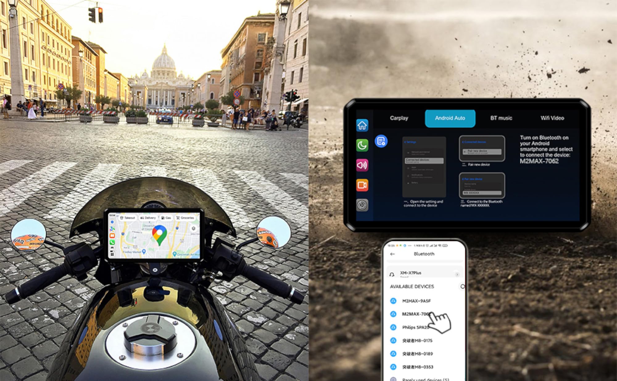 AlienRider M2 Pro Motorrad Multimediasystem + Kameras