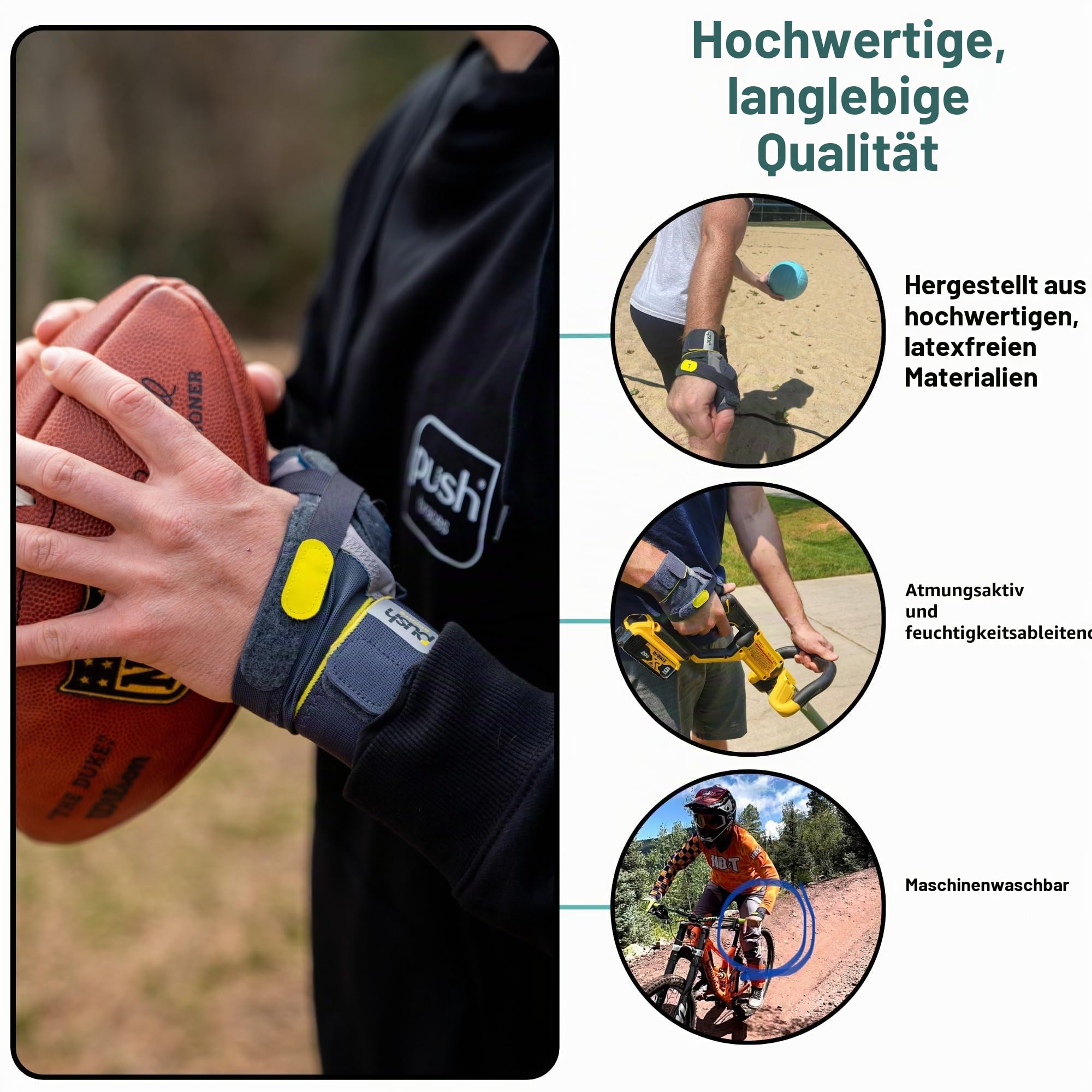 Push Sports Daumenbandage für Seitenbandruptur des Daumens, bei Bruch oder Instabilität des MCP-1-Gelenks