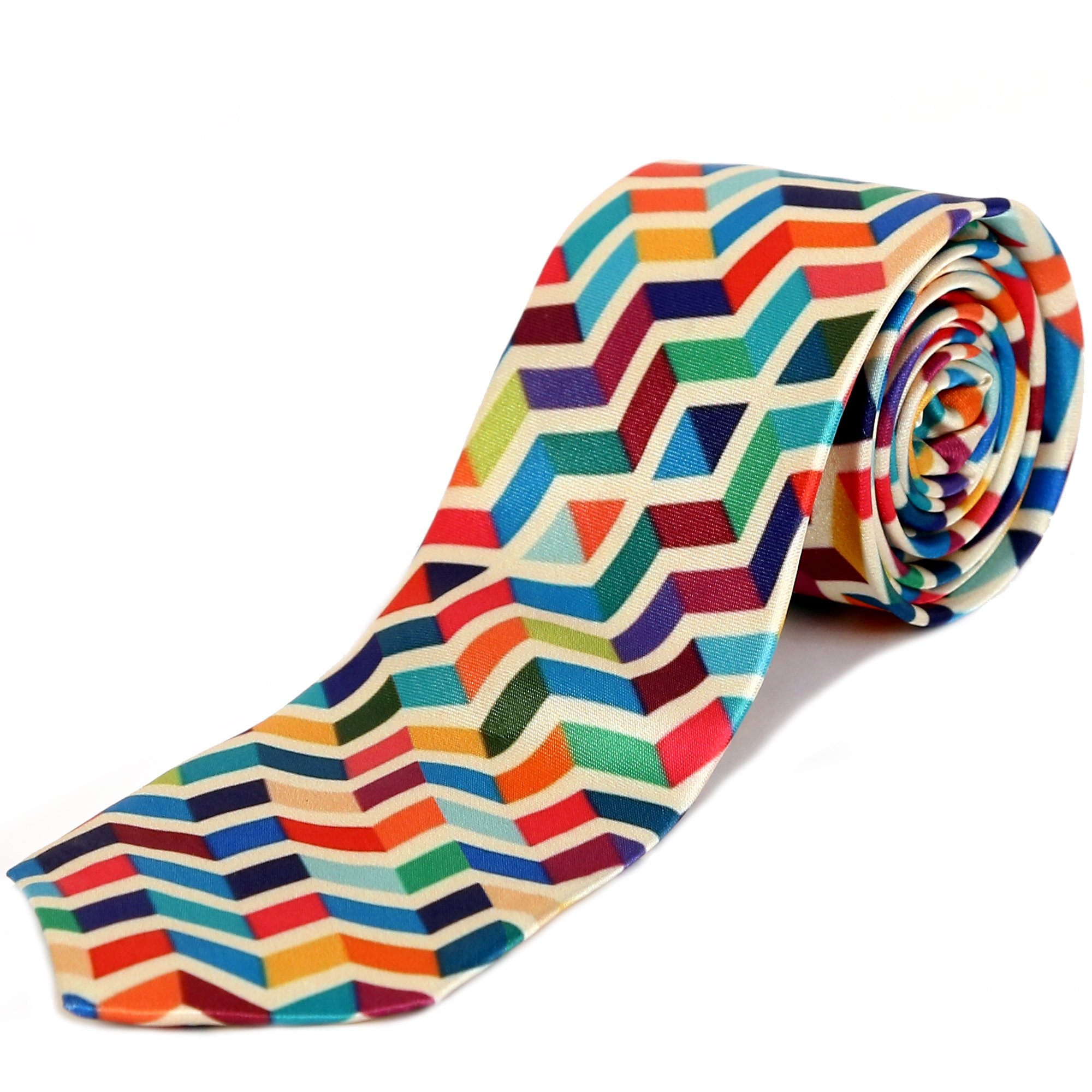 blacksmith Men's Abstract Tie (Multicolor, Free Size)-picture-13
