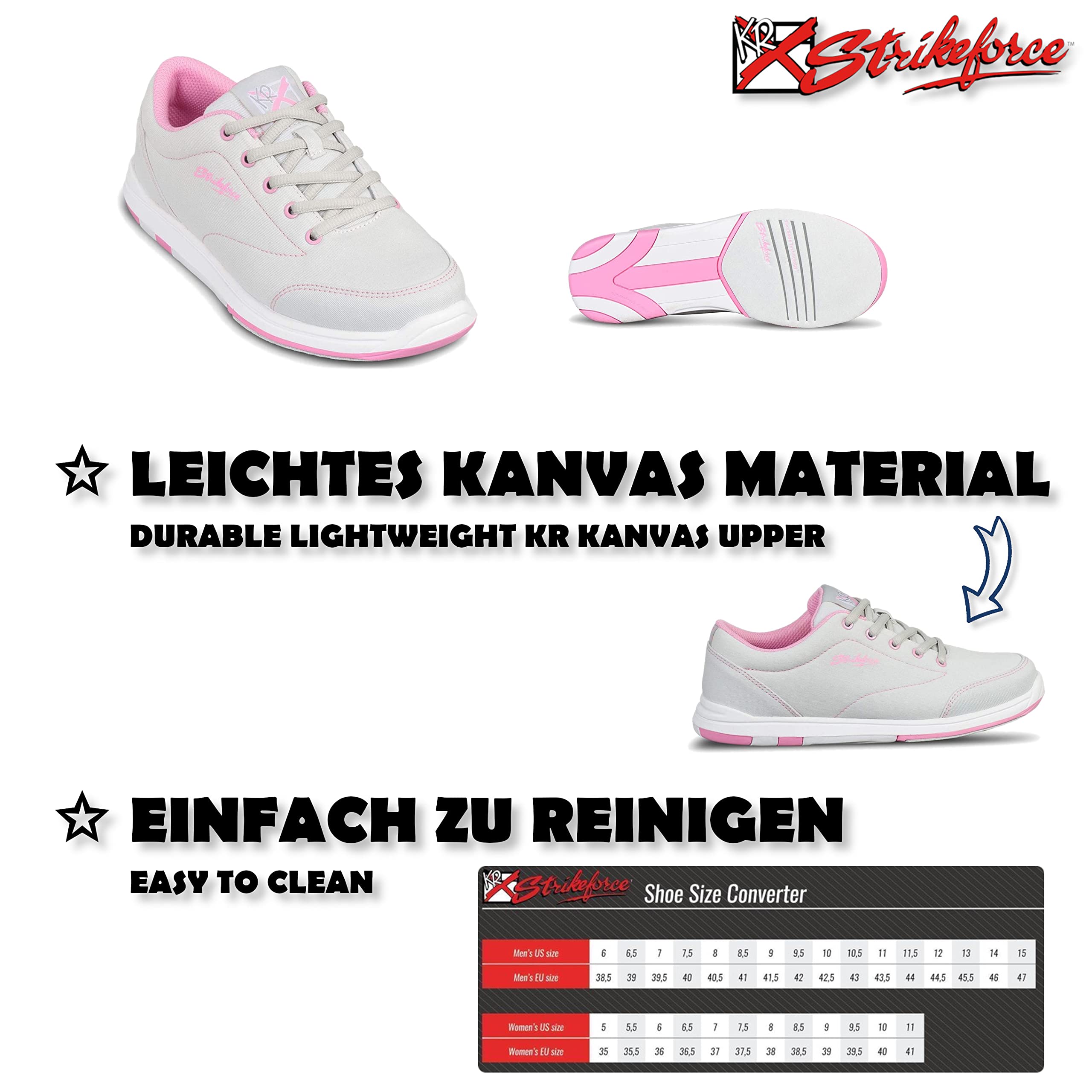 Bowling-Schuhe | KR Strikeforce – Chill | Damen-Schuh mit Gleitsohle beidseitig | Moderner Sportschuh