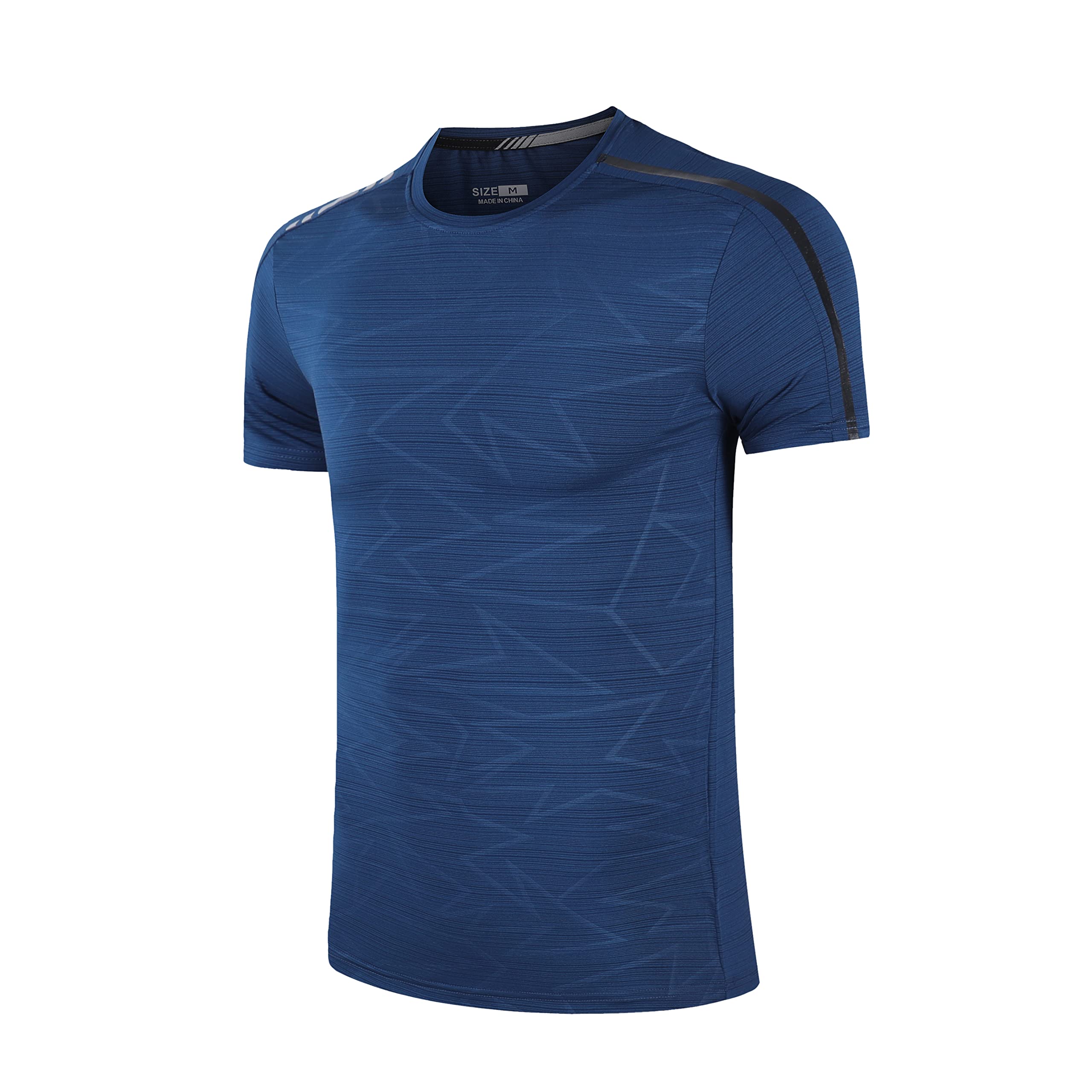 RldymMen's Short Sleeve T-shirt Active Quick Dry Crew Neck Gym Tops for Athletic Running Workout Lightweight Cool Dry Rashguards Undershirt