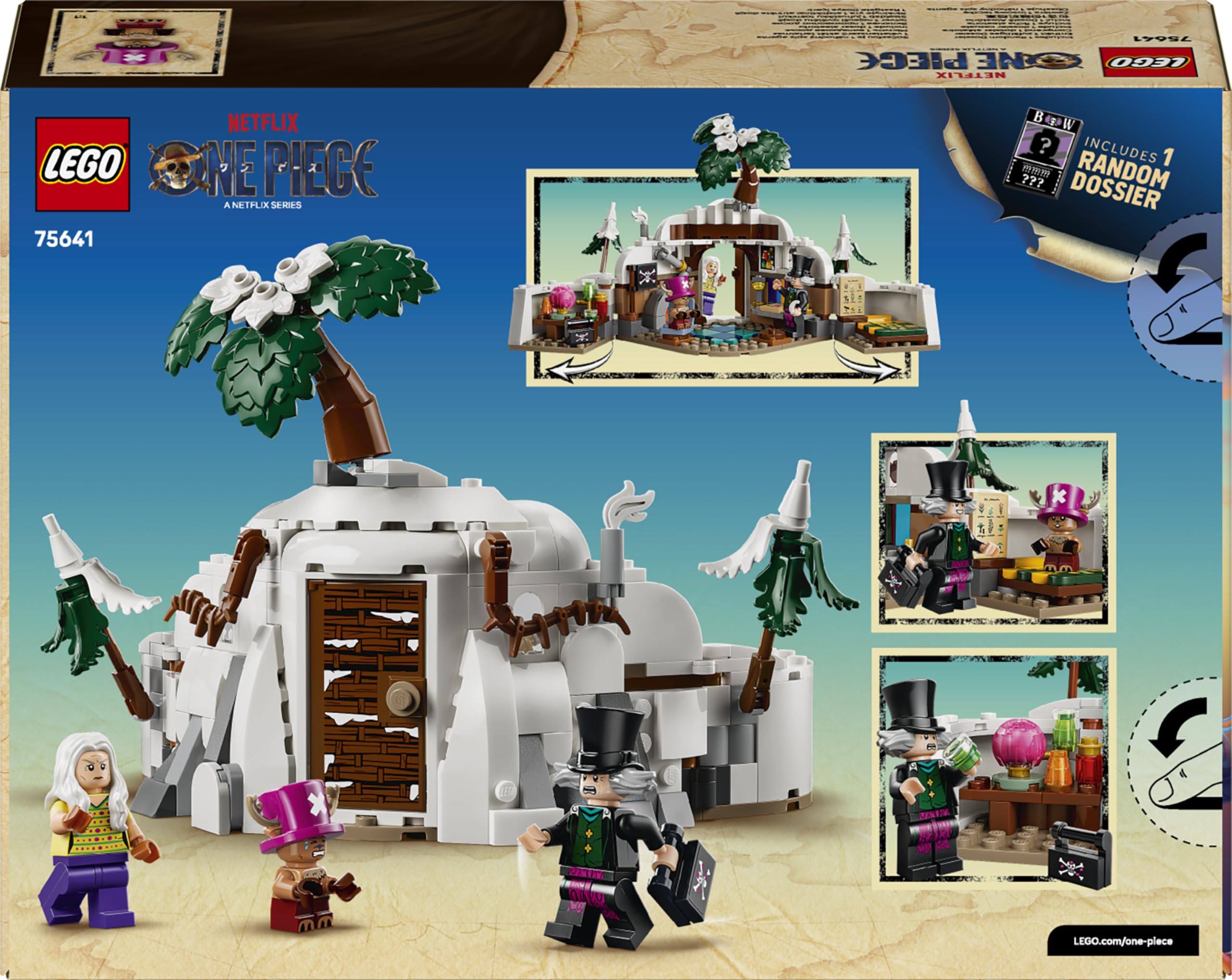 LEGO One Piece Guarida del Doctor Hiriluk – Juguete Coleccionable con 3 Minifiguras Inc. Tony Tony Chopper – Decoración del Dormitorio Infantil – Regalo para Niños y Niñas de 9+ Años – 75641
