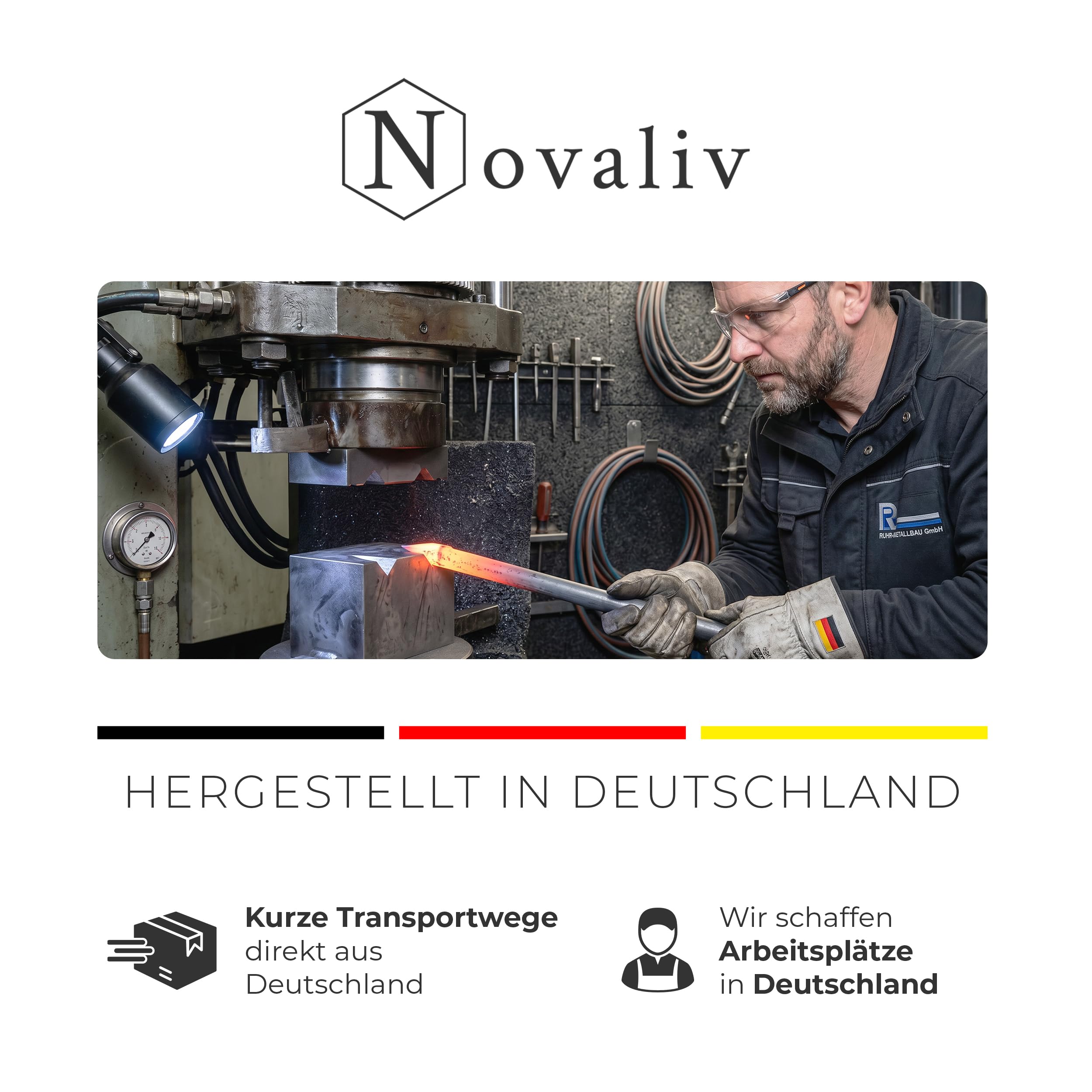 Novatool 10er Set Schnureisen Ø16 x 1000mm Made in Germany Schnurnägel Schnurnagel Erdnägel für Richtschnur Richtschnurhalter Erdnagel Pflasternagel Erdungsstange Rankstab Rankhilfe Nivellierstange
