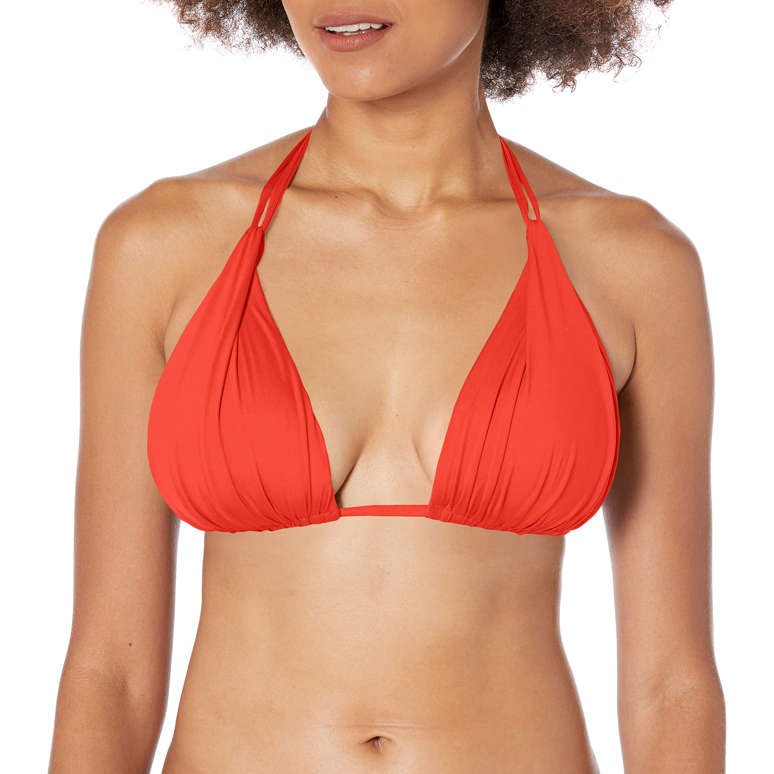 La Blanca Women's Standard Island Goddess Halter Triangle Swimsuit Top, Paprika, 12
