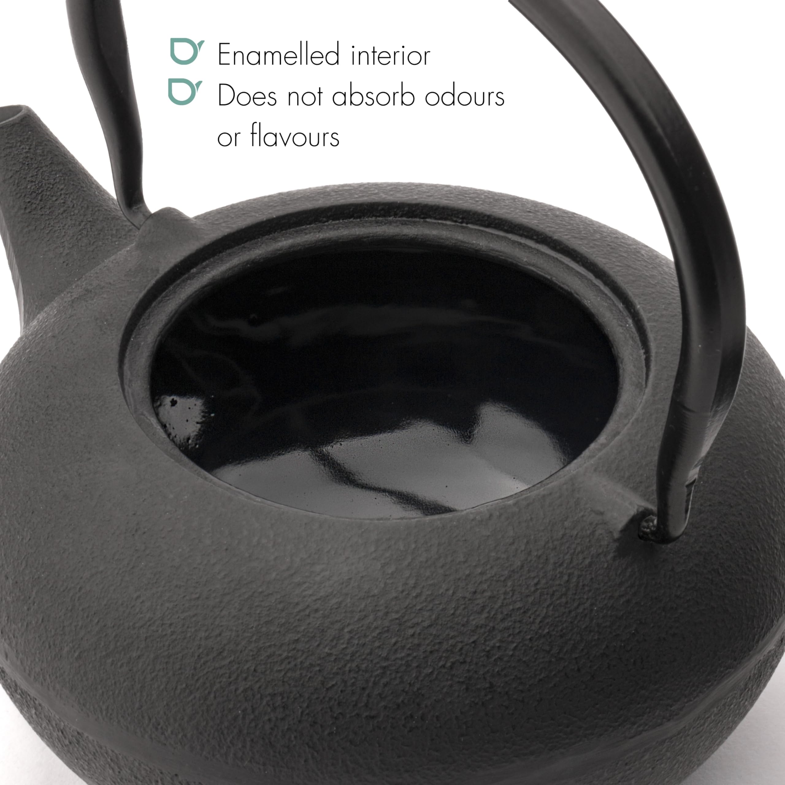 Tetera Shanxi Hierro 1L + 2 tazas porcelana