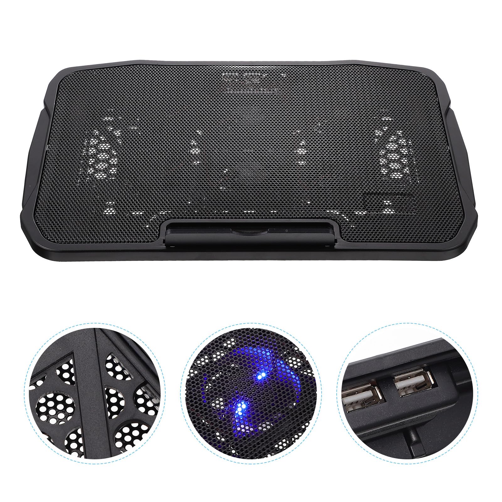 IMIKEYA Support de Refroidissement pour Ordinateur Portable Dissipateur Thermique Réglable Compatible PC Portable Bureau Accessoire Pratique pour Éviter la Surchauffe Ventilateur