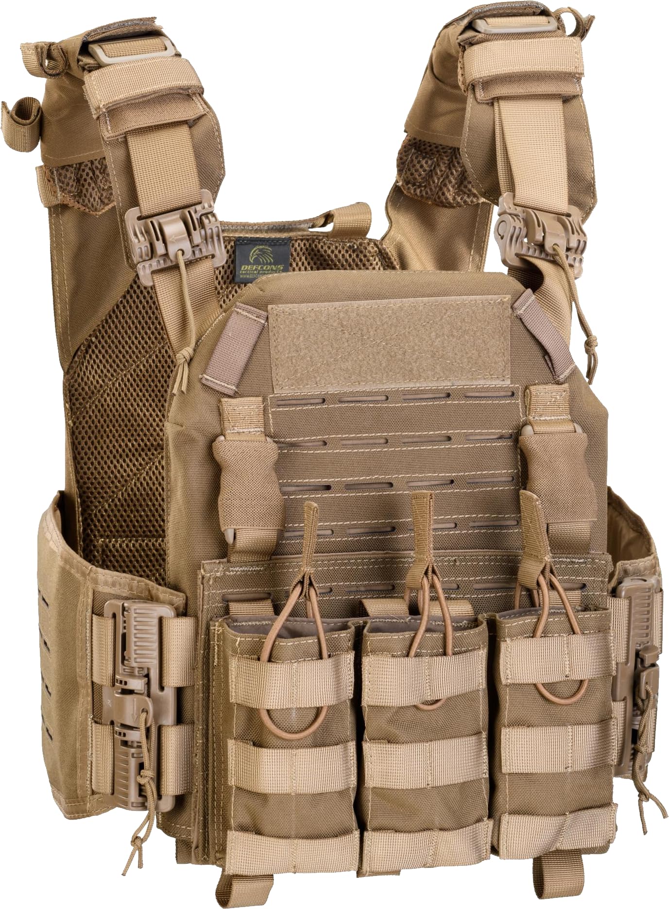 DEFCON 5 Piastra Carrier Storm Sgancio rapido (Coyote) - Uomo - Portatore di piastre - Tattico - Nylon/100%