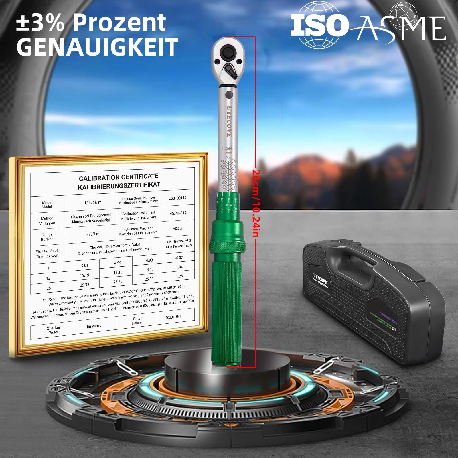 Chiave Dinamometrica 1/4 1-25NM | Set 13 Pezzi Con Bussole | Alta Precisione ±3% | Per Bici, Moto E Auto | Custodia Portatile - Foto 11