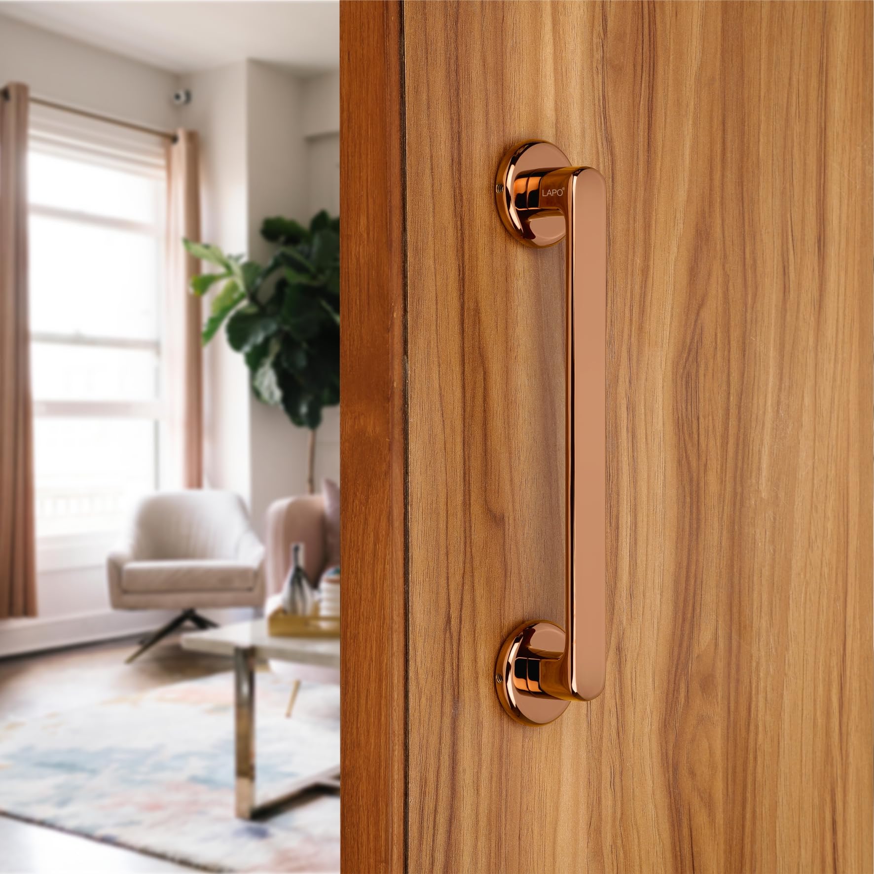LAPO Classic Pull Bar Handle for Main Entrance | 8Inch Gold Pull Handle with 200mm Hole Center| Ideal for Home & Hotel Doors | Fits 30 to 100mm Wooden Door | 3Yrs Warranty| Easy Fixing Screw | 1Piece — Amazon image 16