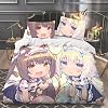 Nekopara 3-Piece Bedding Sets - Chocolate and Vanilla 3D Printed Anime Duvet Cover Set with 1 Quilt Cover 2 Pillow Shams