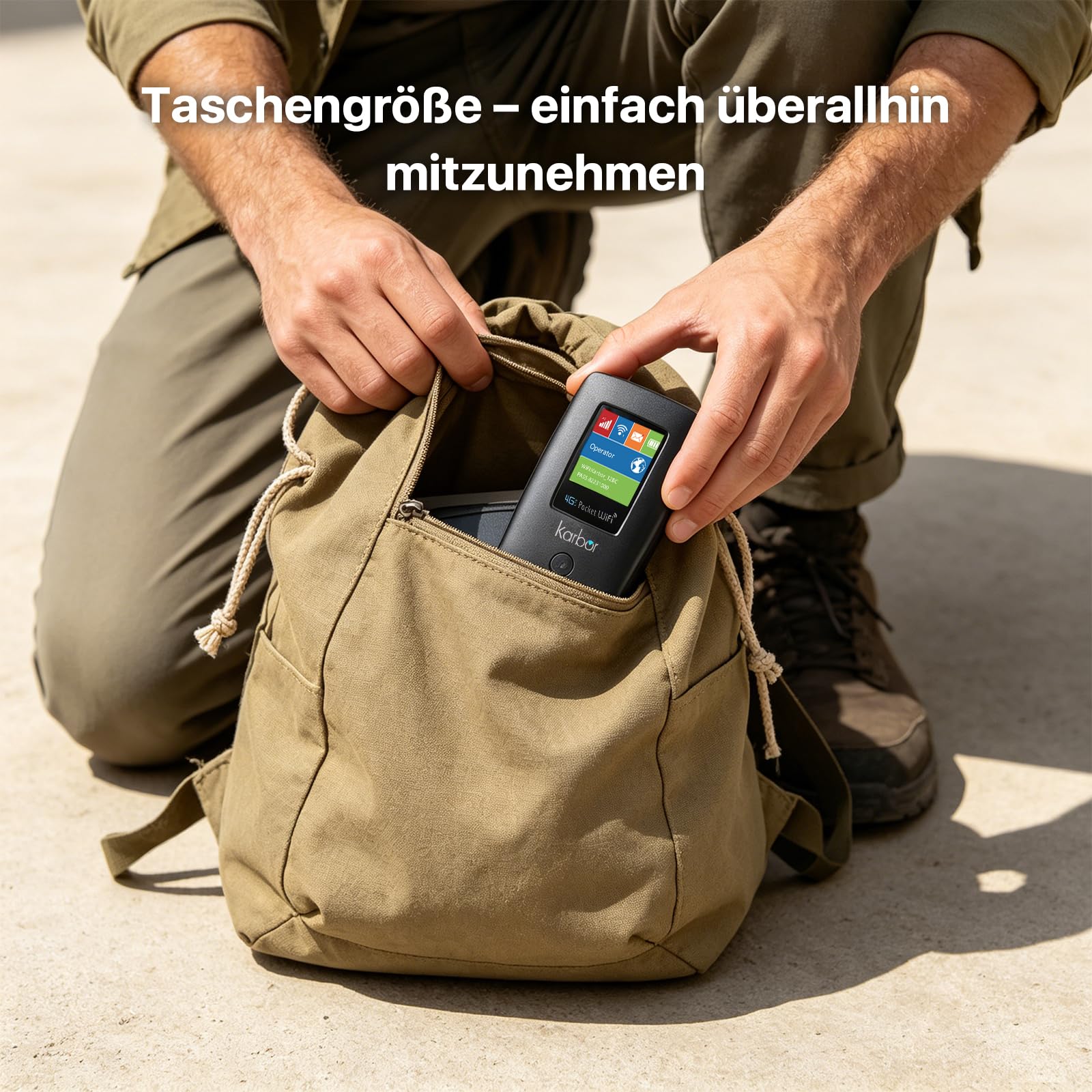4G-Mobile-WLAN-Router mit RJ45 WLAN/LAN(300 Mbit/s Download) | 6000mAh WLAN-Hotspot mit Nano-SIM-Karten Slot, Kompatibel mit Allen europäischen SIM-Karten, Bis zu 16 Geräte verbinden