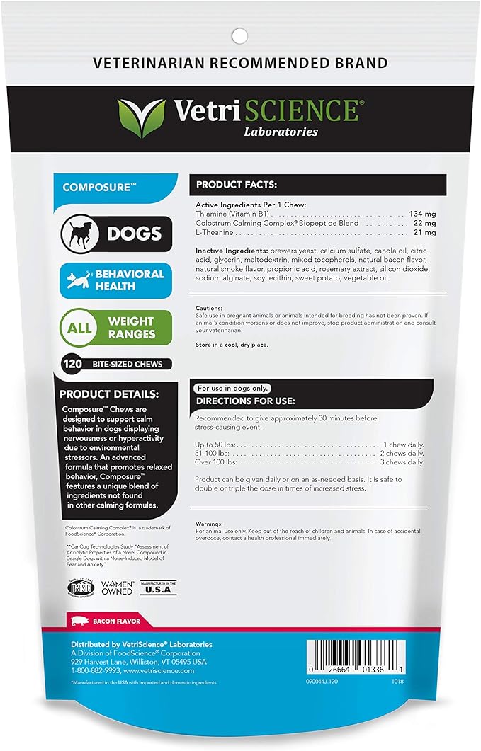 composure for dogs ingredients