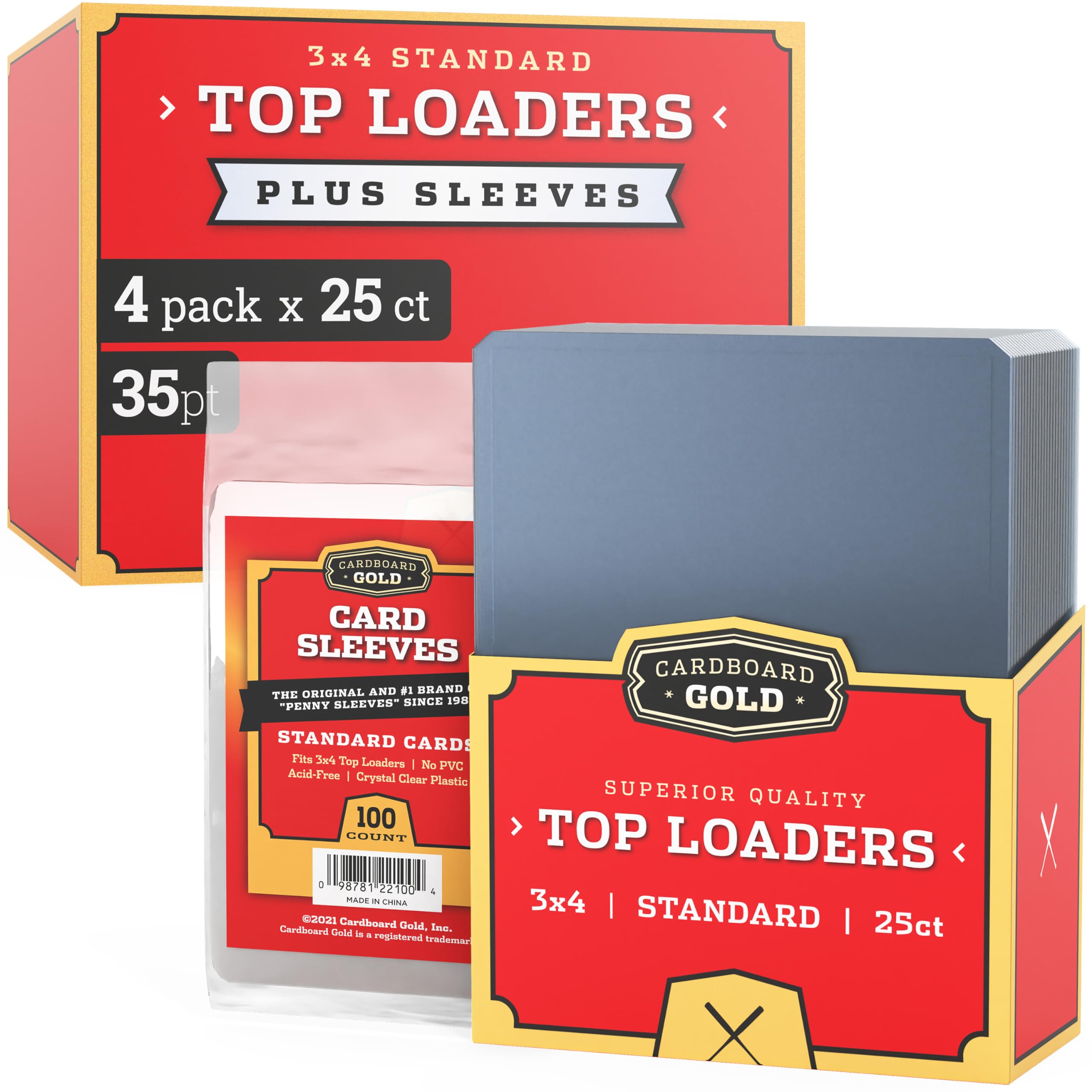 Amazon.com: Cardboard Gold - 35pt Top Loaders for Cards with
