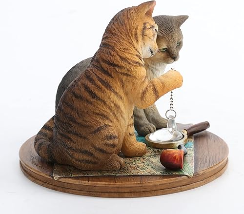 Miniatura 3 de Veronese Design 3 34 Purrlock Holmes por Lisa Parker Escultura de resina pintada a mano Figura de gato