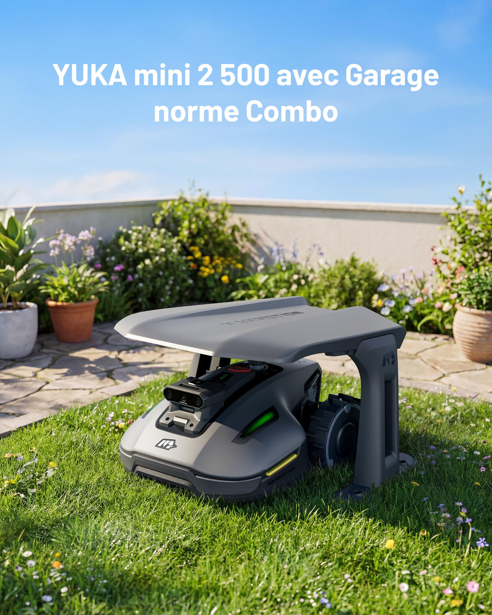 MAMMOTION Tondeuse Robot YUKA Mini 700 avec Garage Combinées — vue 2