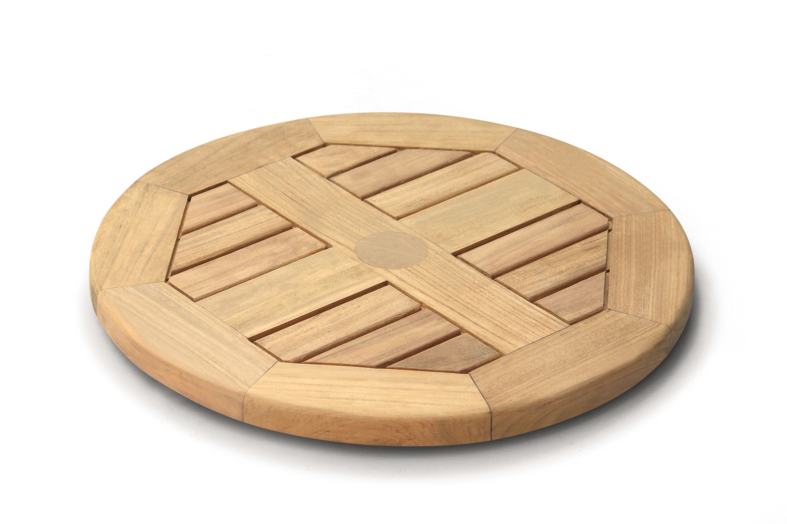 Jati Golden Brown Teak Wooden Lazy Susan - 50Cm