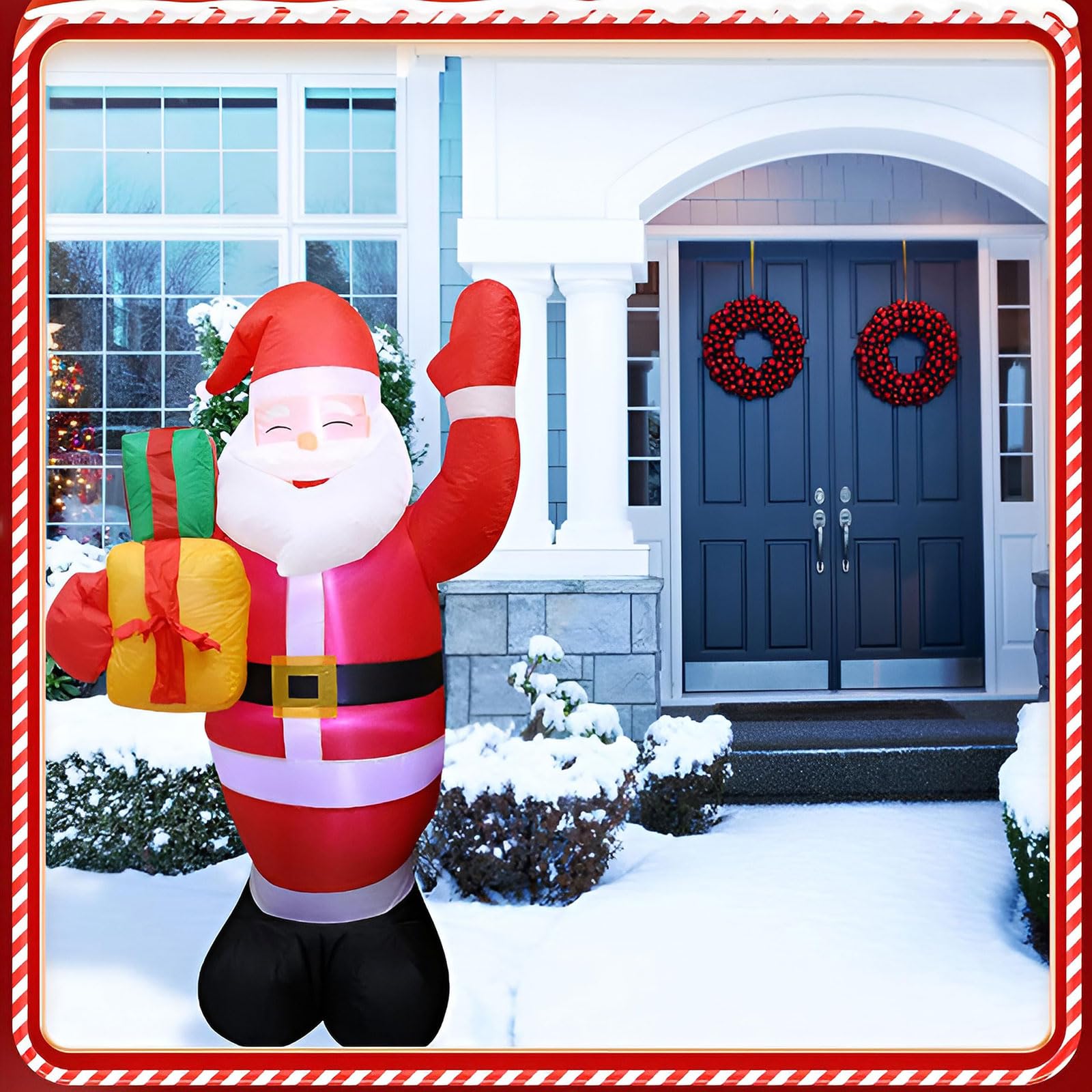 Decoración navideña Inflable 150cm Inflables navideños Papá Noel