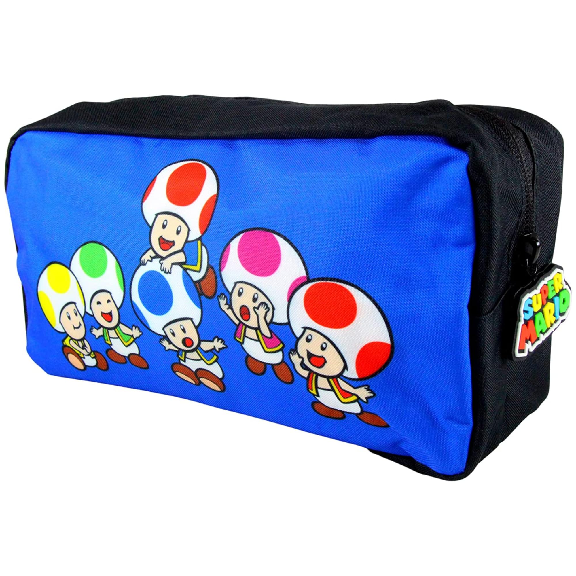 Super Mario Blue Toad School Pencil Case Zip Up for Stationary