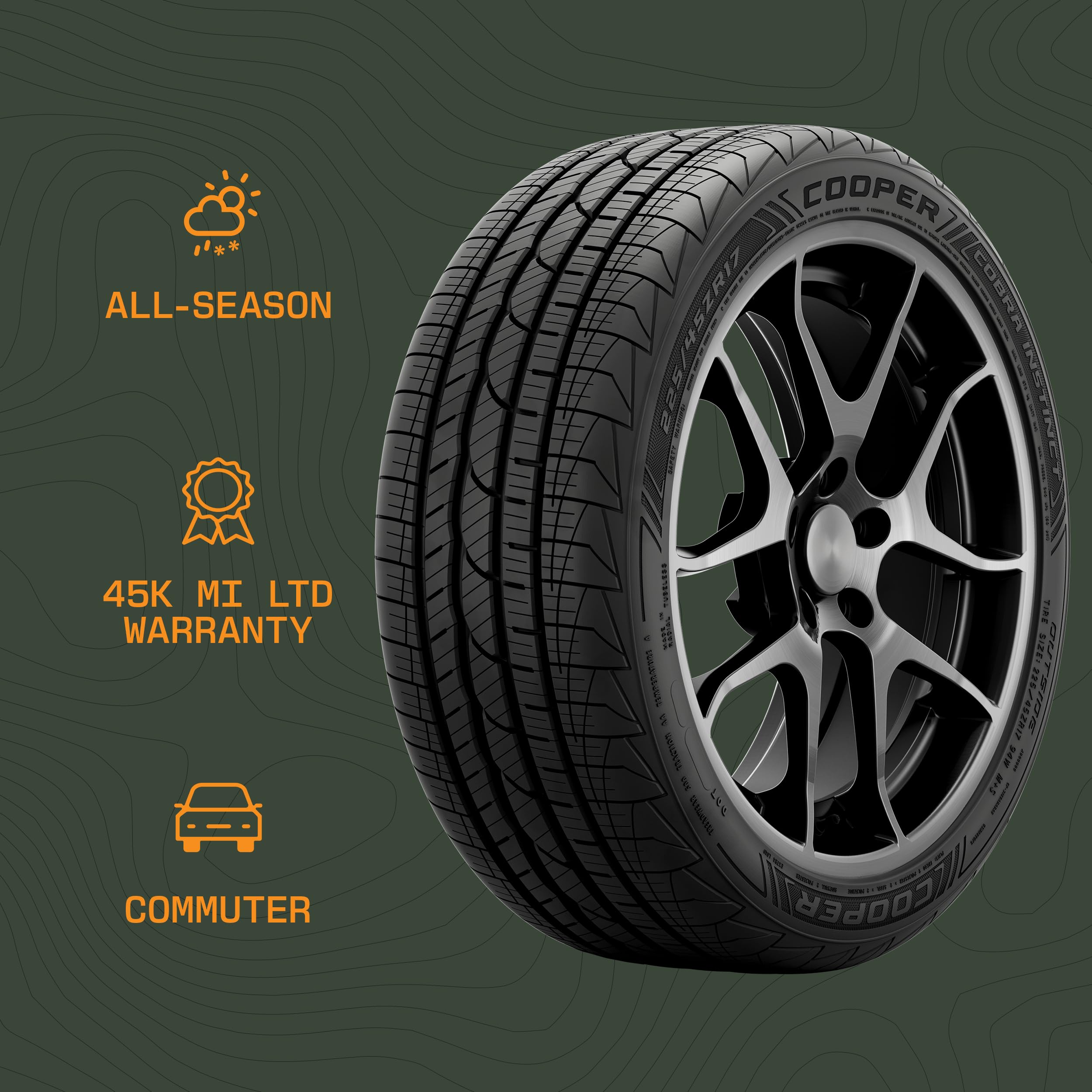 Amazon.com: Cooper Cobra Instinct Performance Tire, 225/40ZR18 92Y