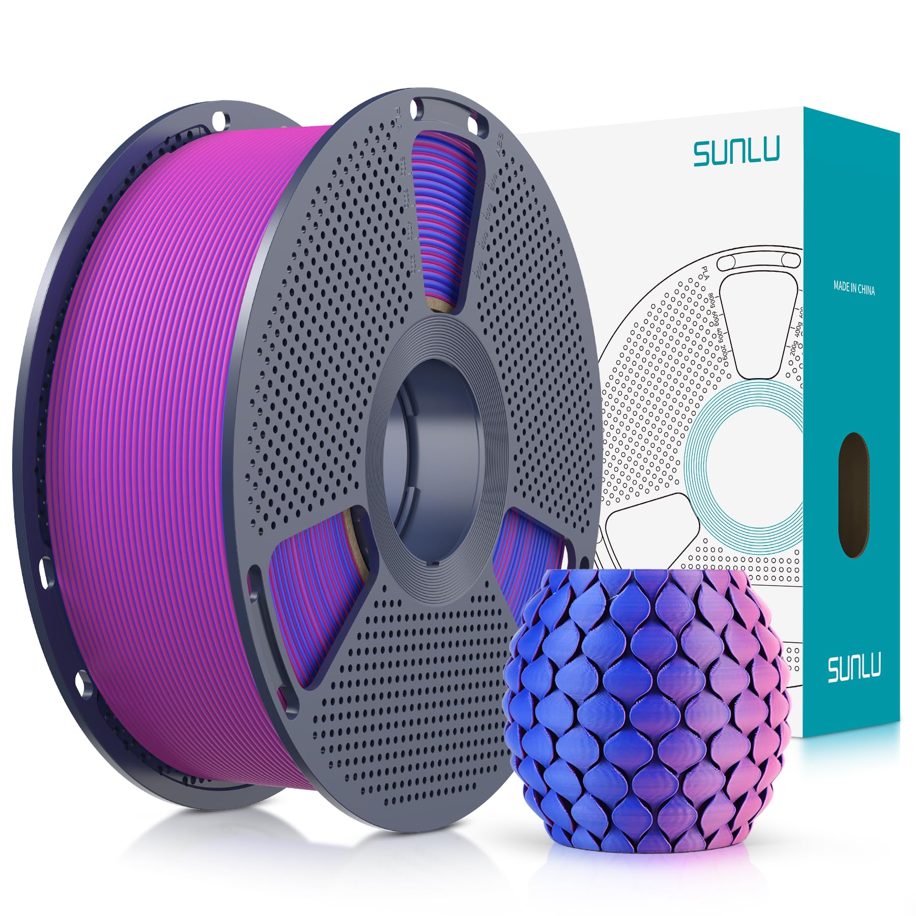 SUNLI PLA Mattes 3D-Drucker Filament,3D Druck PLA Filament 1.75mm