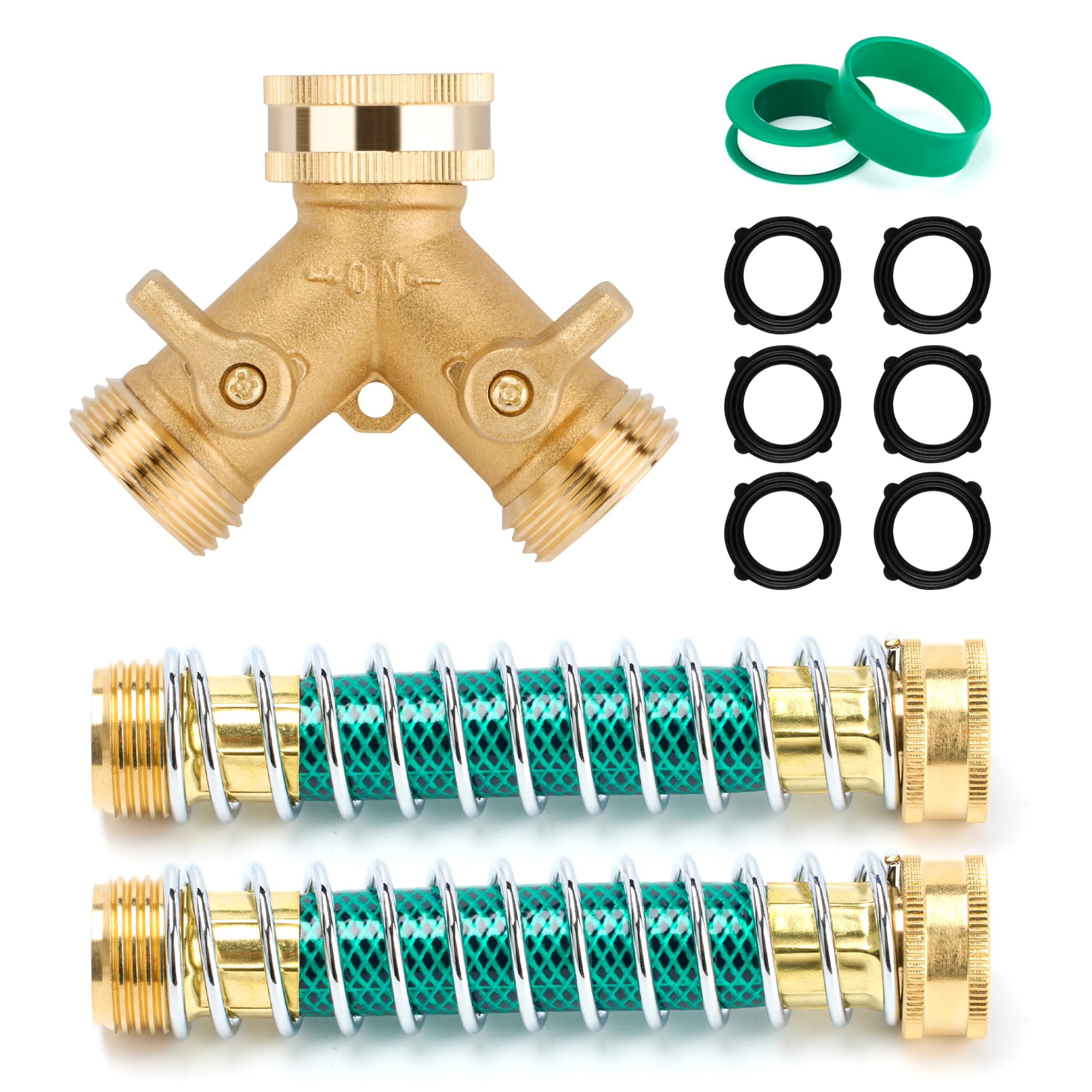 Snapklik.com : Twinkle Star Garden Hose Splitter 2 Way Brass Heavy Duty ...