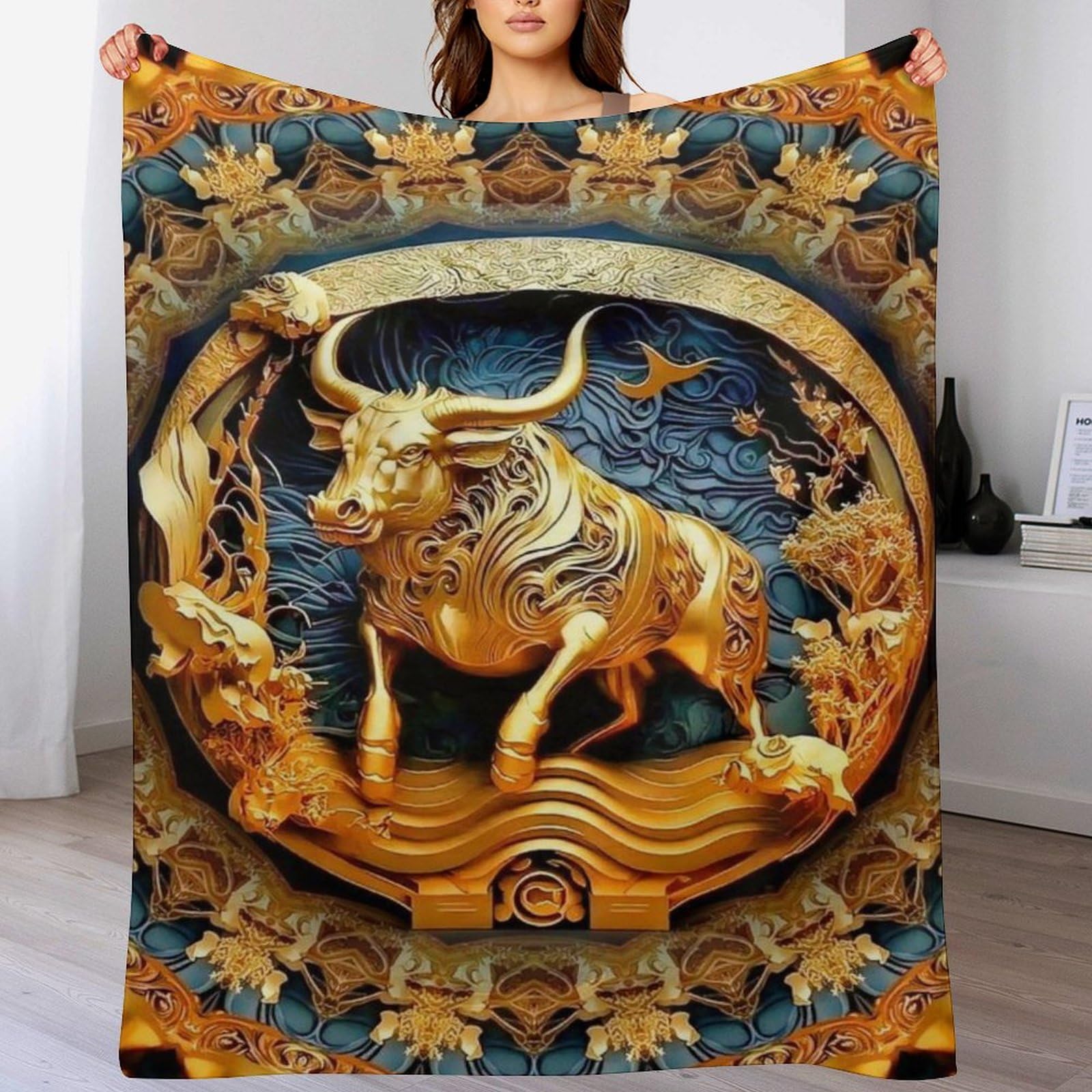 Couverture vache en flanelle 100x130cm pour canapé lit enfant et adulte