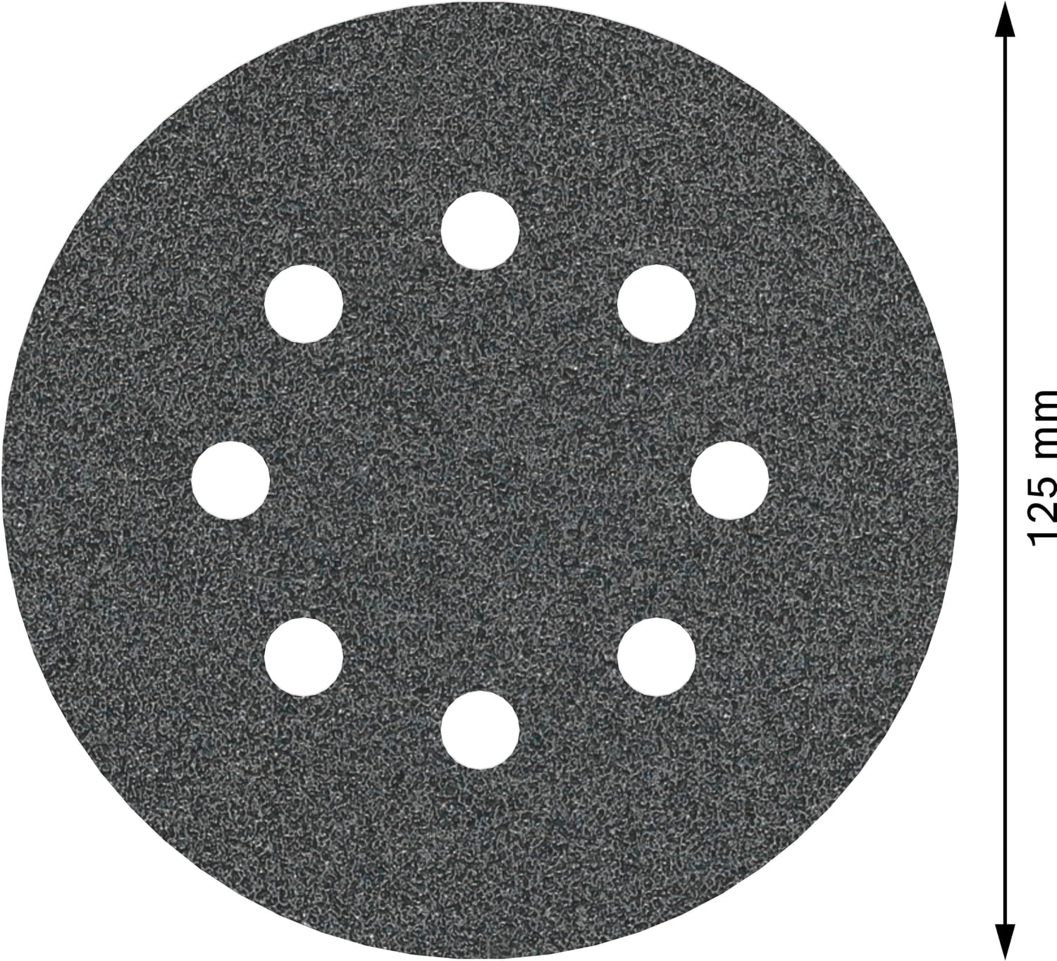 Bosch 2608605115 Sanding Sheets for Random Orbit Sanders, Best for Stone-125 mm Diameter, 8 holes-80 grit, Black, 125 mm