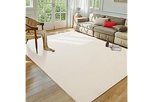 Softlife Washable White Rug: Aesthetic Home Comfort